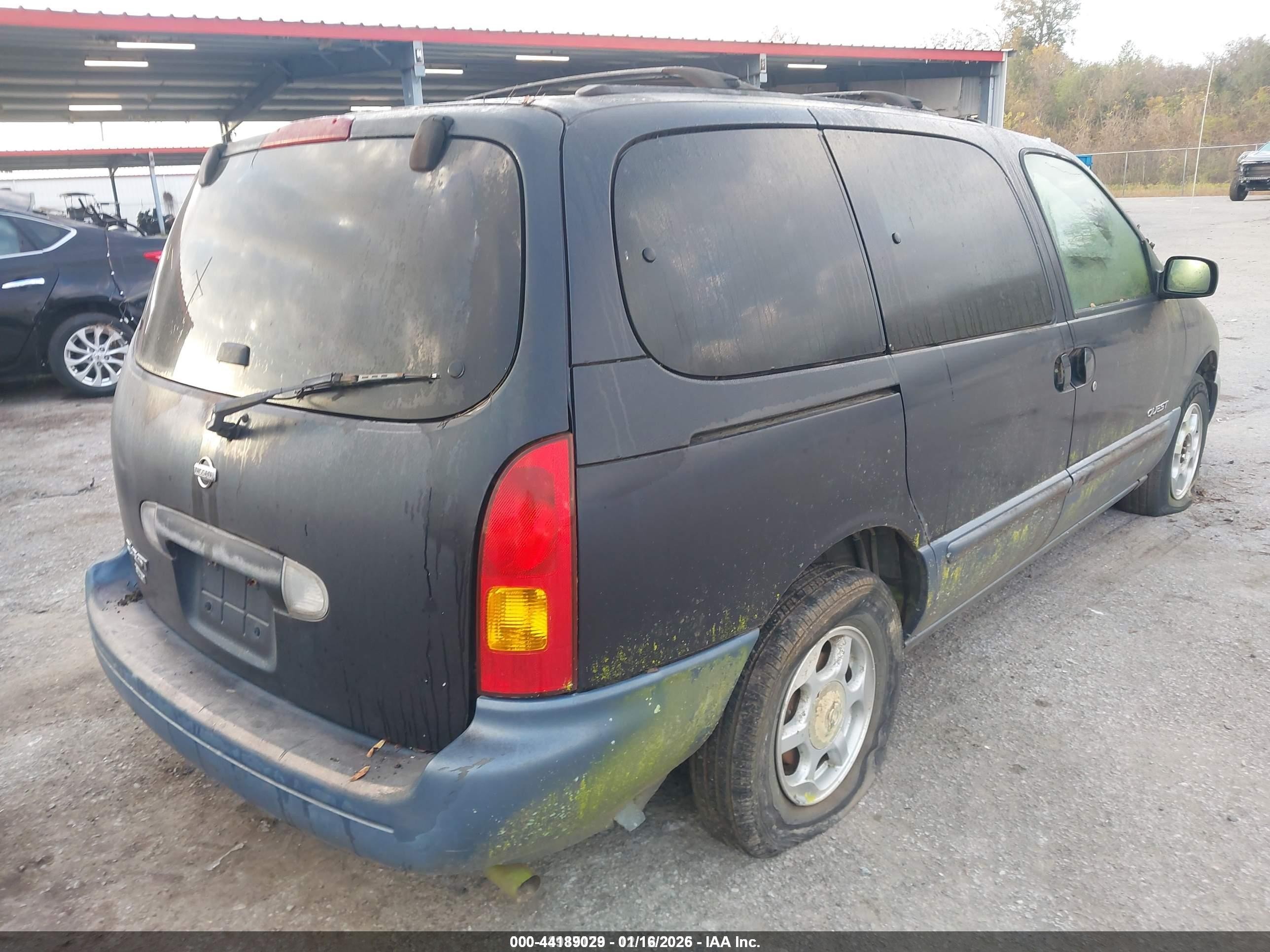 1999 Nissan Quest Gle/gxe/se Blue vin: 4N2XN11T7XD810448