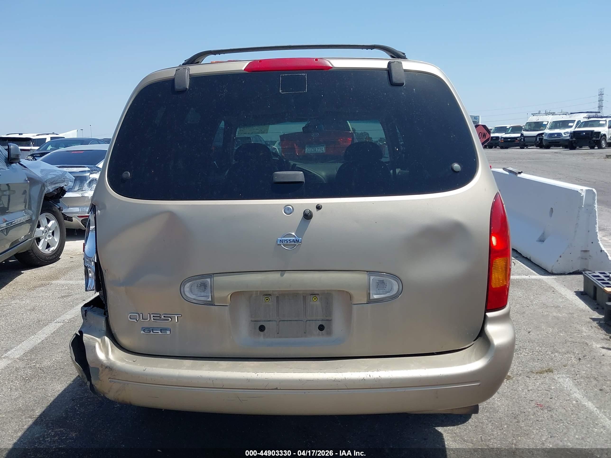1999 Nissan Quest Gle/gxe/se Gold vin: 4N2XN11T7XD831204