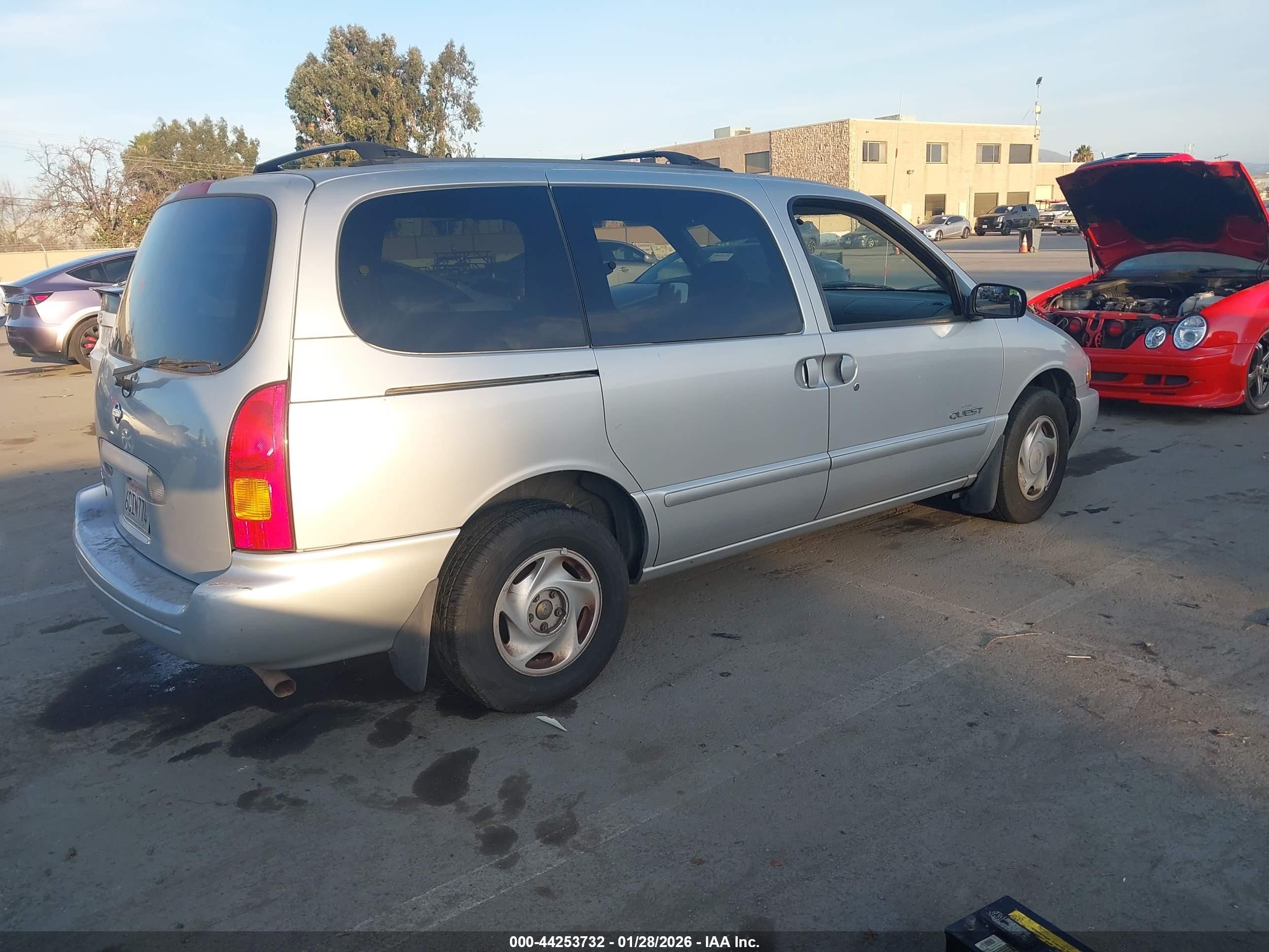 1999 Nissan Quest Gle/gxe/se Silver vin: 4N2XN11T8XD832183
