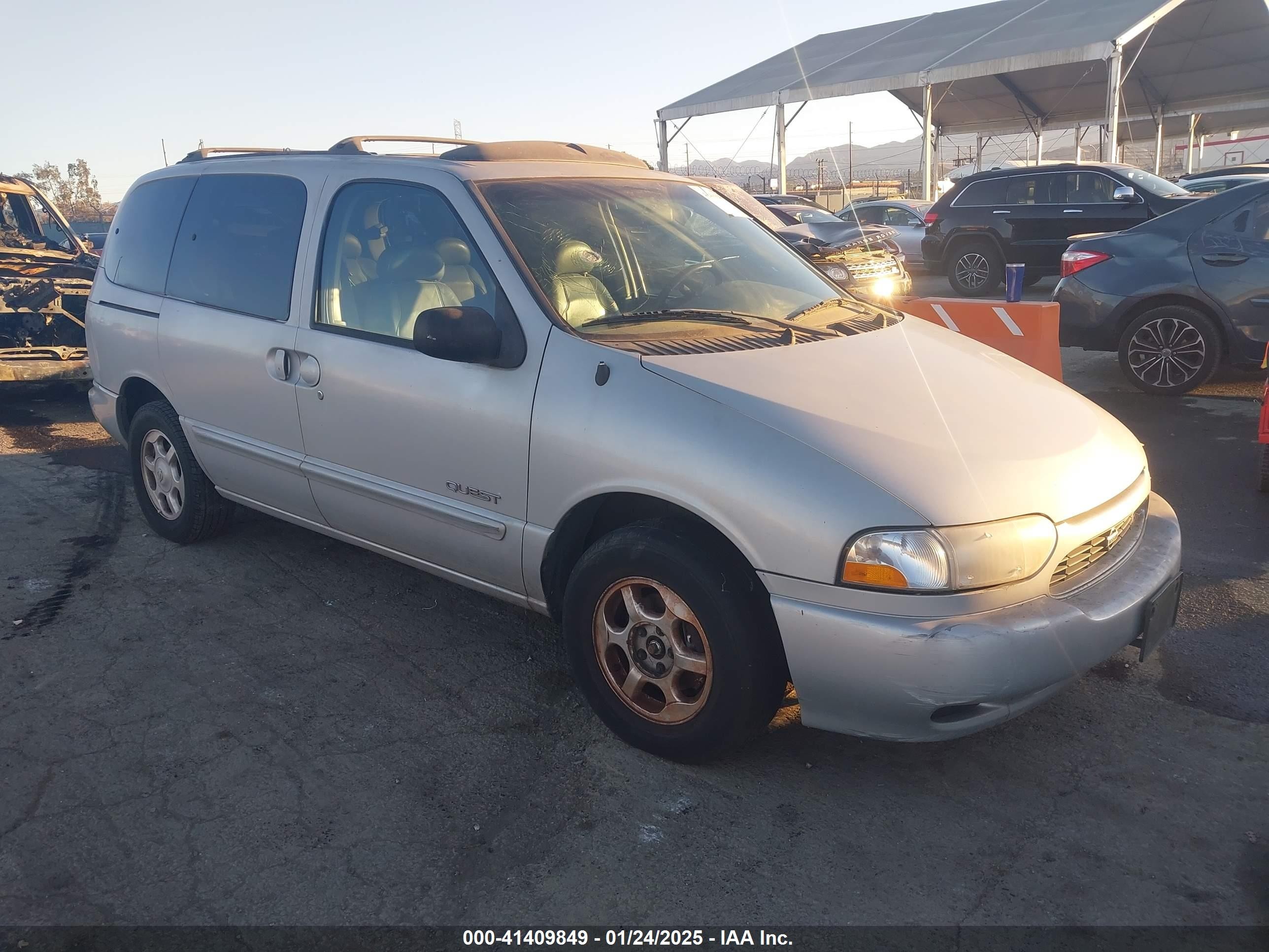 2000 Nissan Quest Gle/gxe/se-cloth/se-leather Silver vin: 4N2XN11T8YD831049