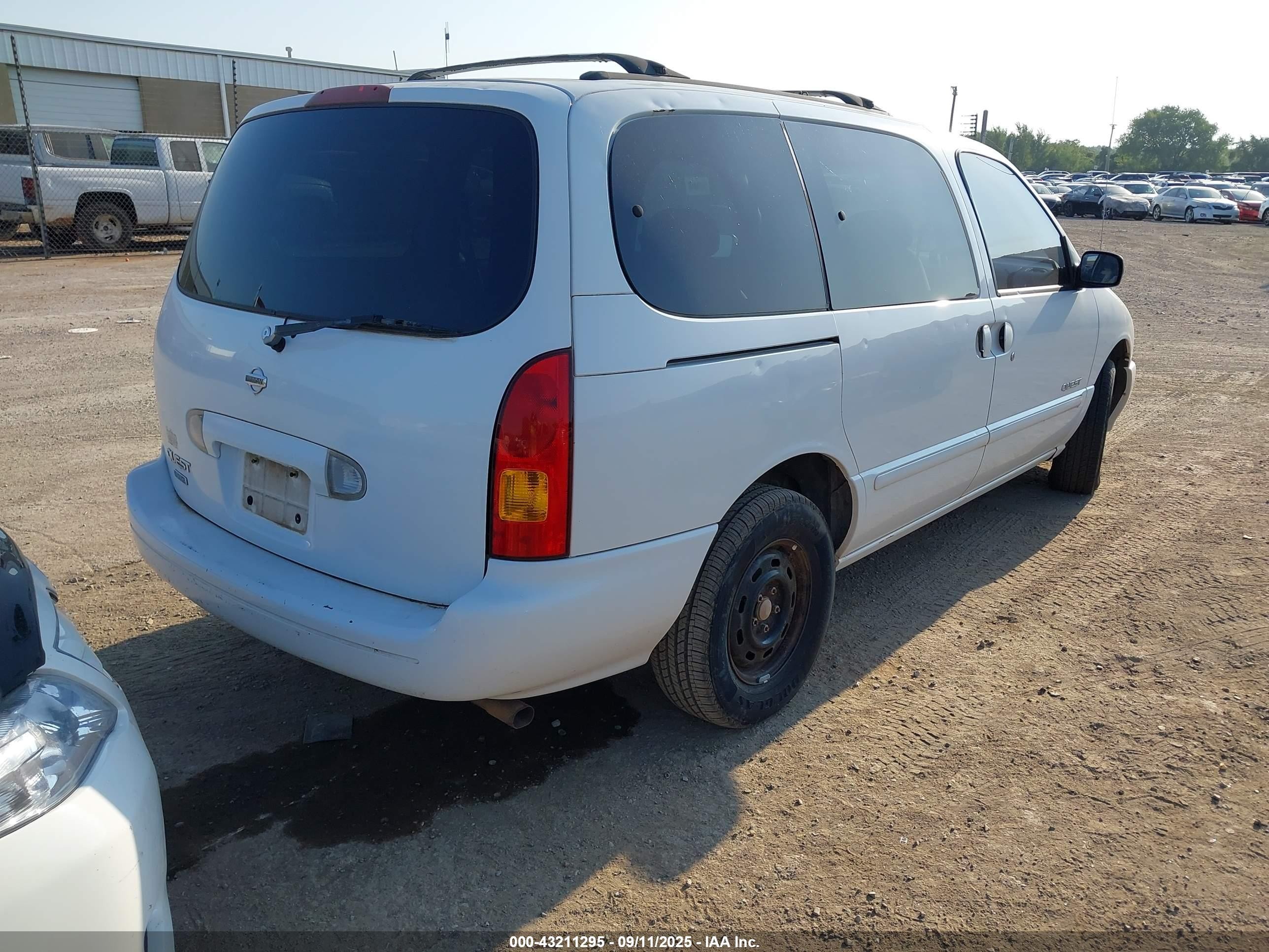 1999 Nissan Quest Gle/gxe/se White vin: 4N2XN11TXXD806958