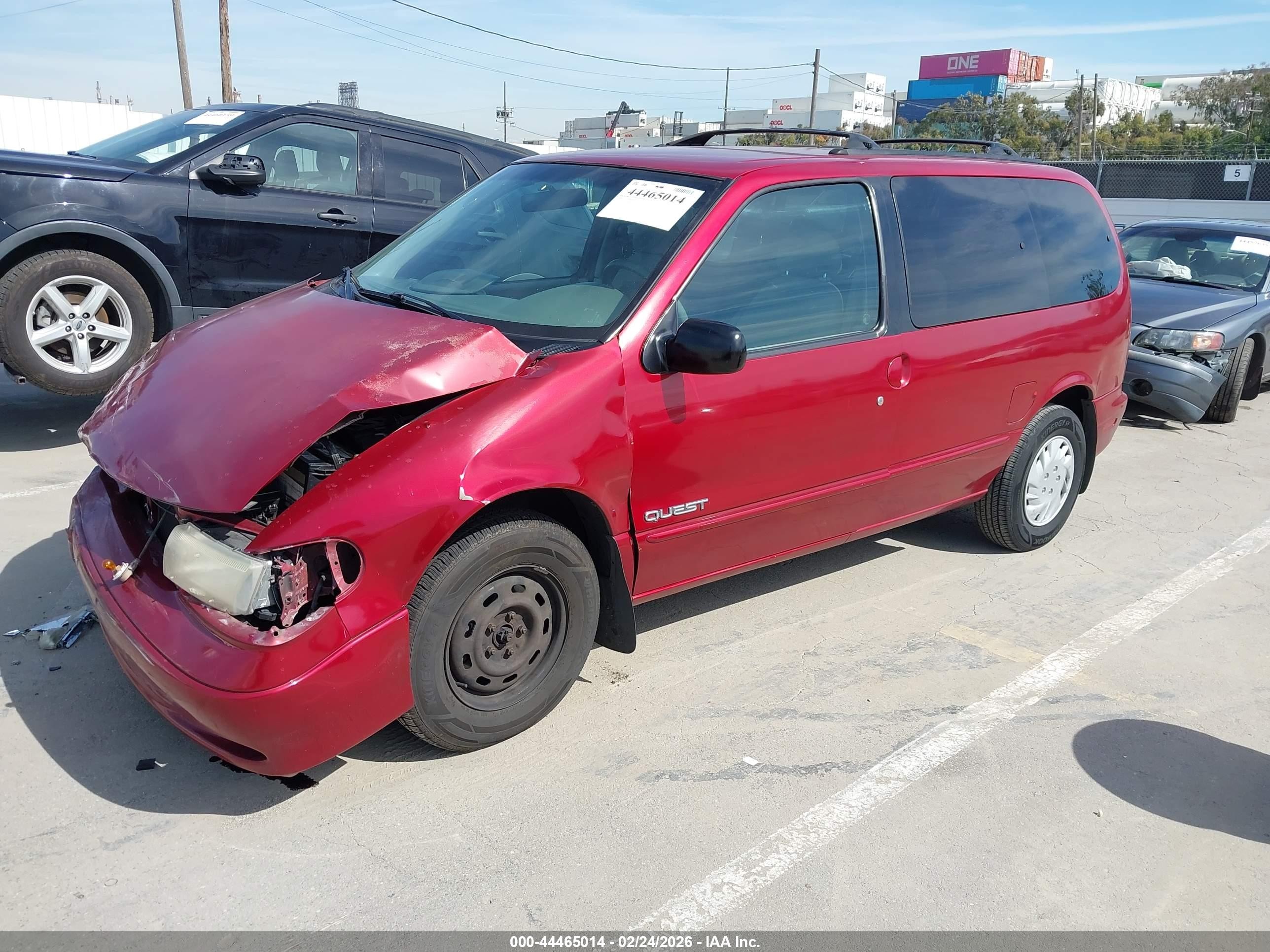 1998 Nissan Quest Gxe/xe Red vin: 4N2ZN1113WD813269