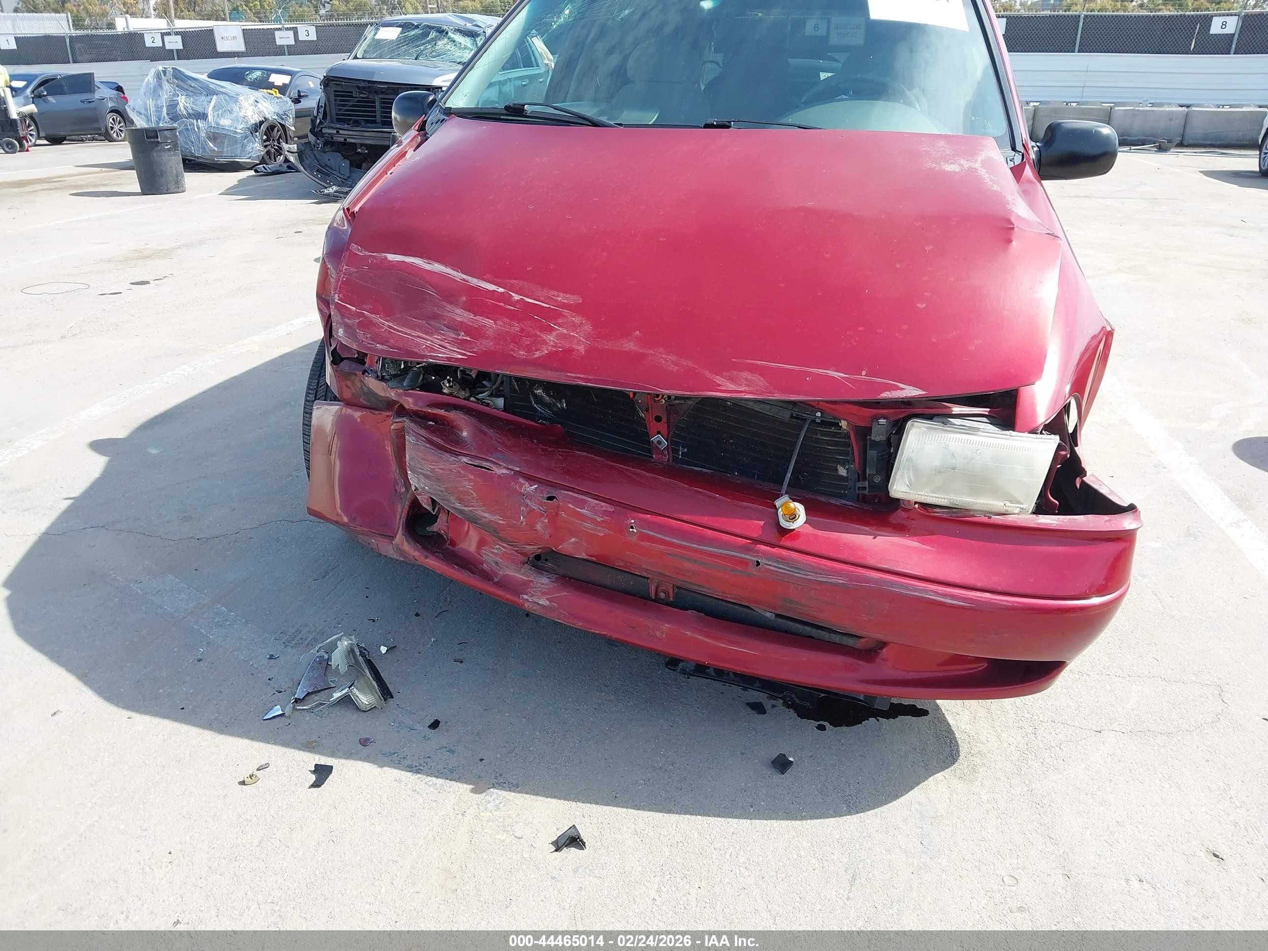 1998 Nissan Quest Gxe/xe Red vin: 4N2ZN1113WD813269