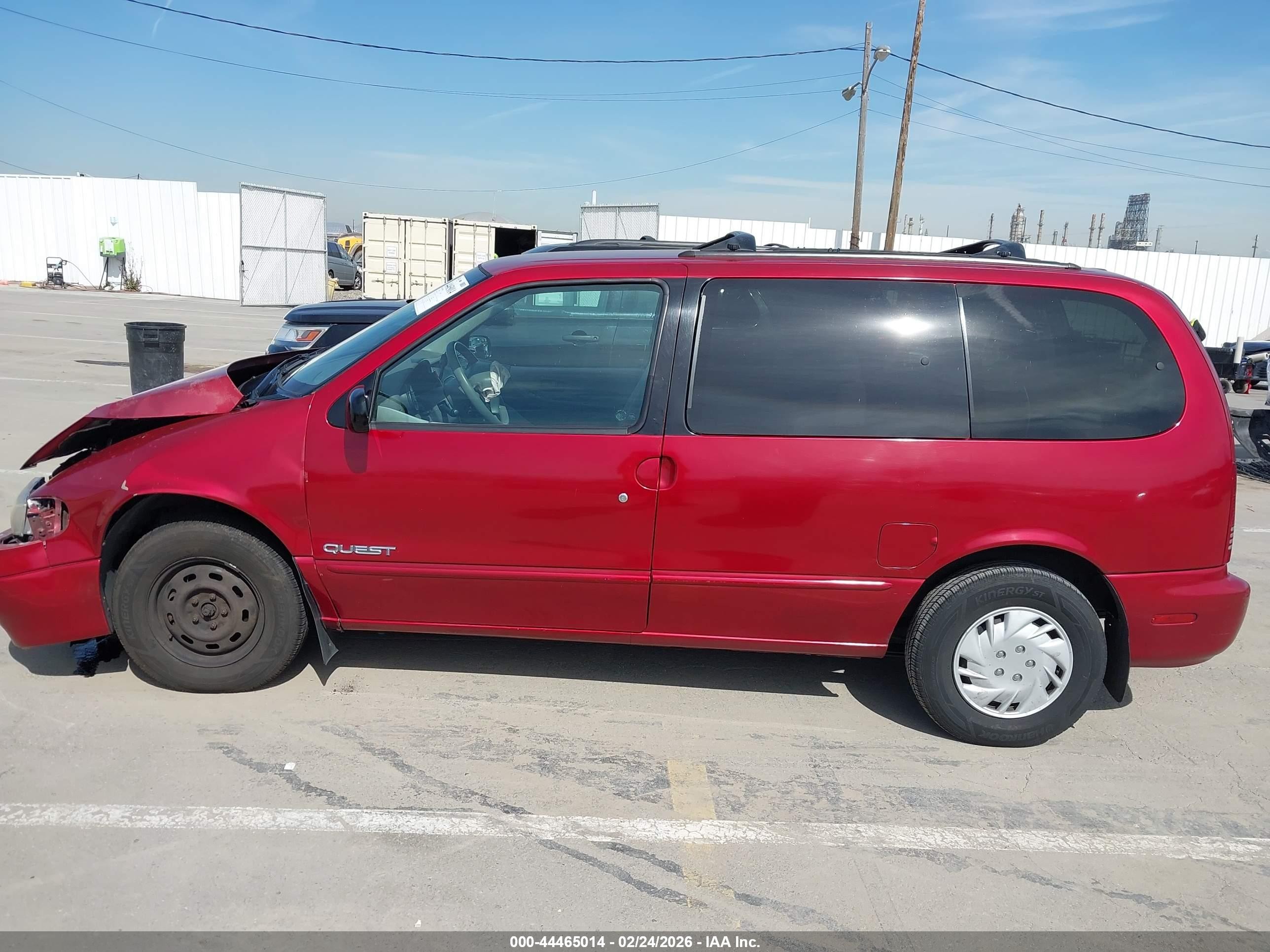 1998 Nissan Quest Gxe/xe Red vin: 4N2ZN1113WD813269