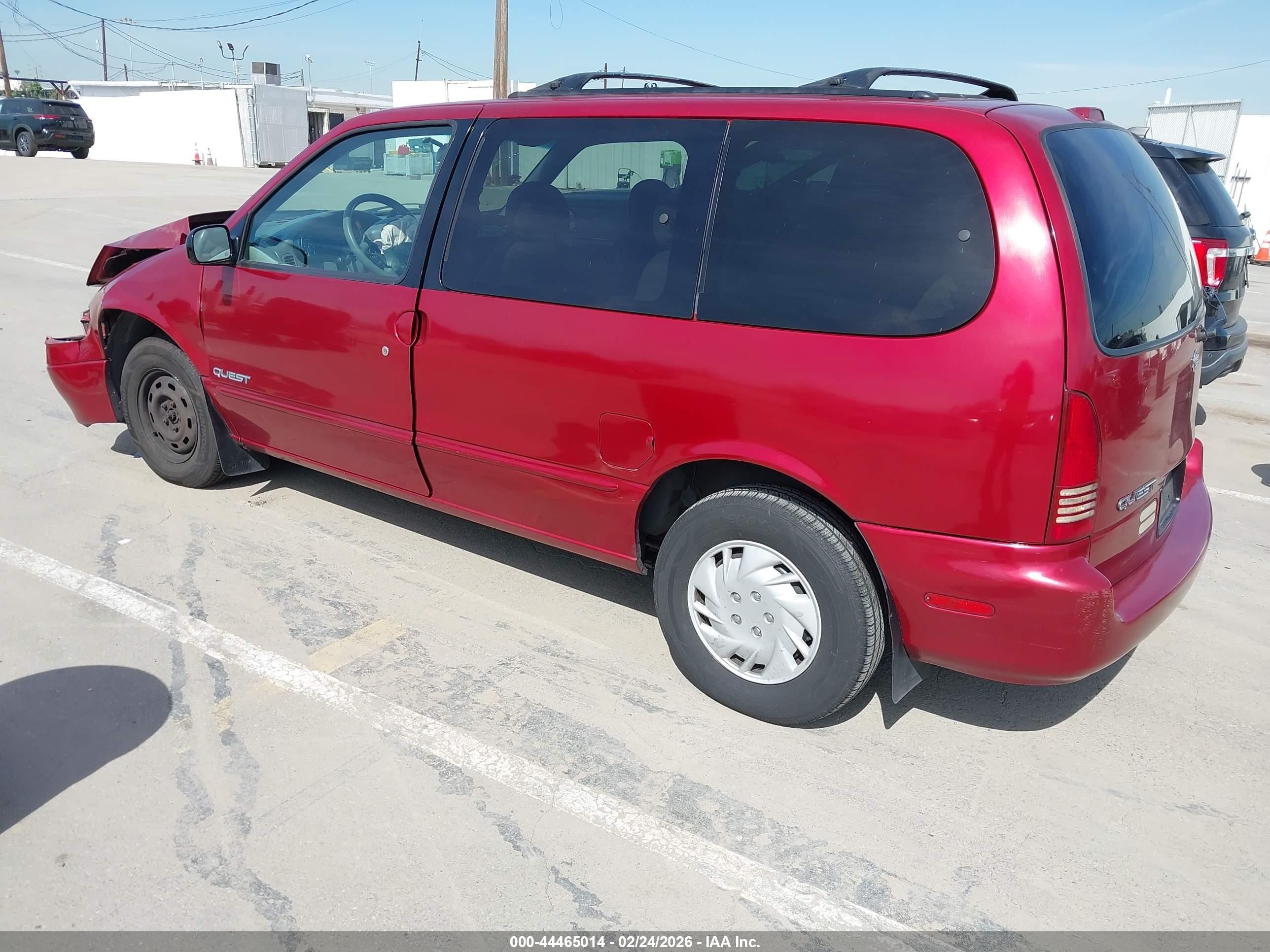 1998 Nissan Quest Gxe/xe Red vin: 4N2ZN1113WD813269