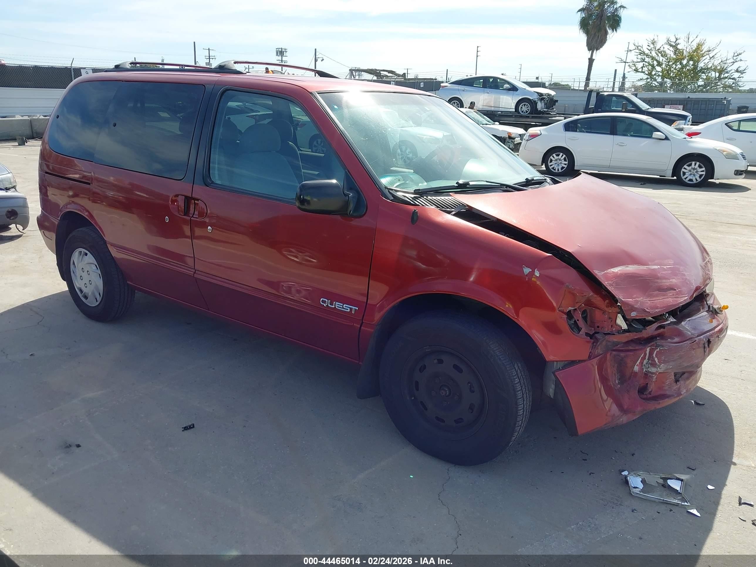 1998 Nissan Quest Gxe/xe Red vin: 4N2ZN1113WD813269