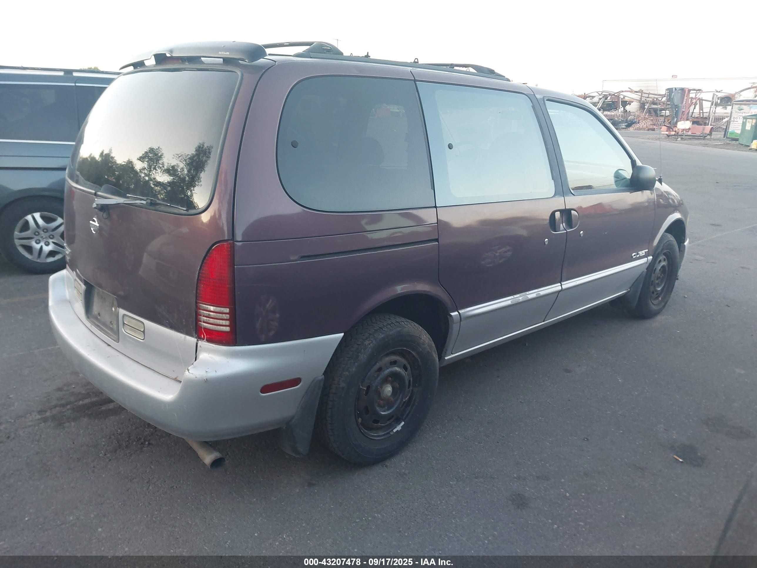 1998 Nissan Quest Gxe/xe Red vin: 4N2ZN1114WD815726