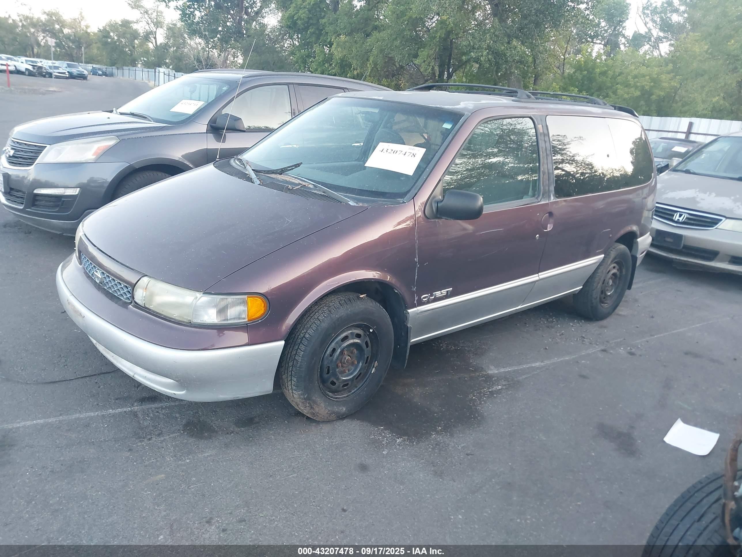 1998 Nissan Quest Gxe/xe Red vin: 4N2ZN1114WD815726
