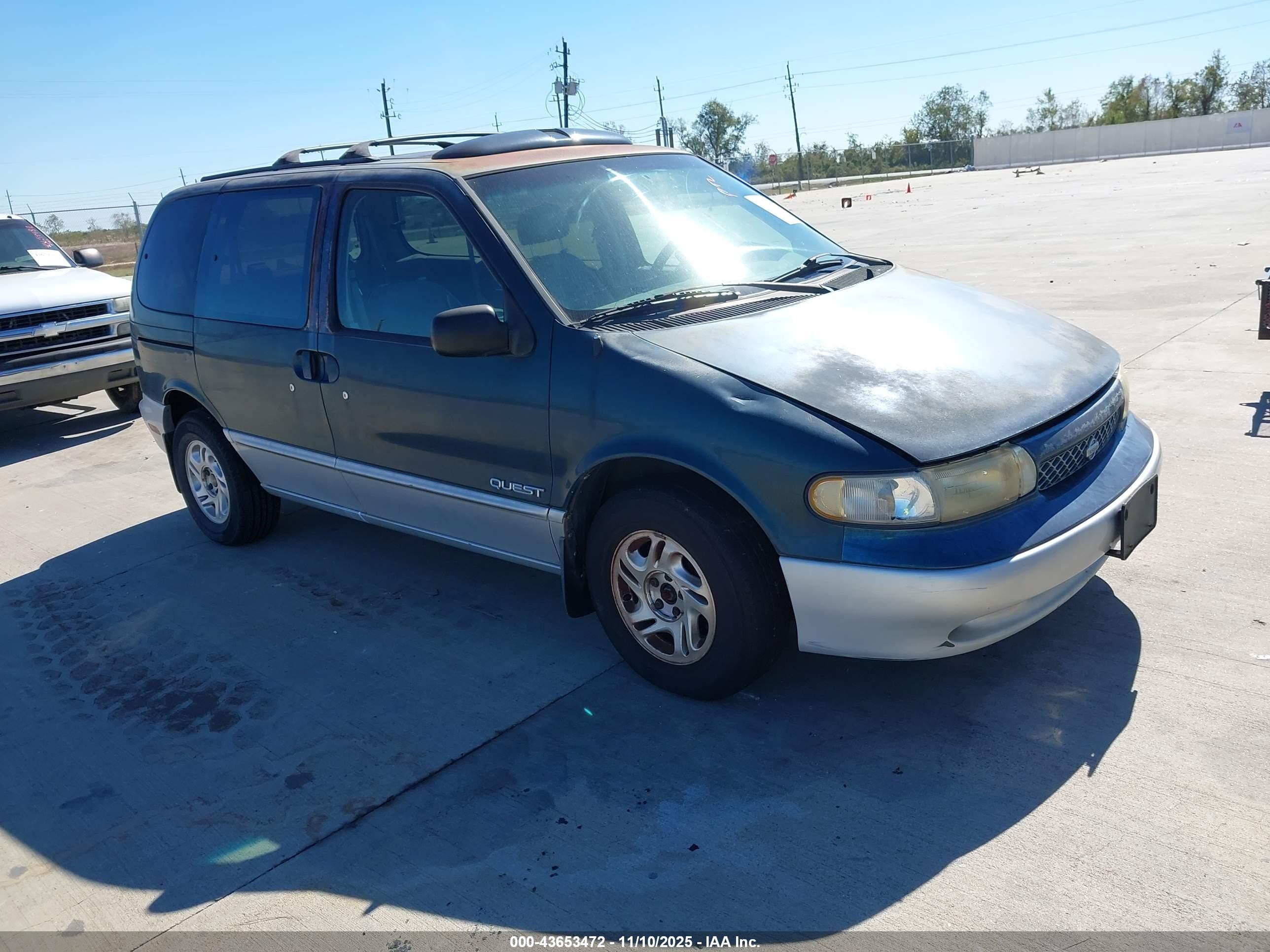 1998 Nissan Quest Gxe/xe Green vin: 4N2ZN1115WD811524