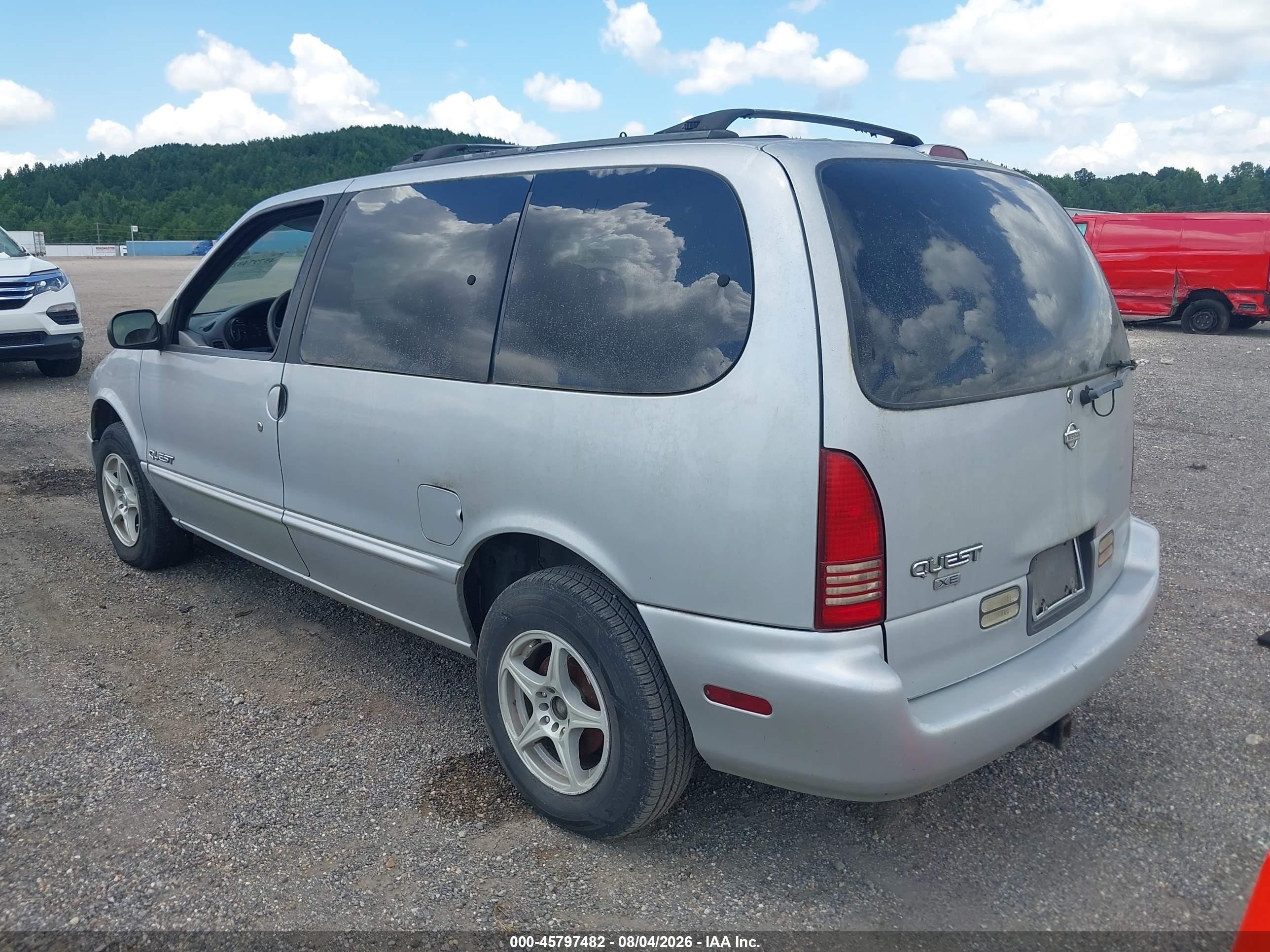 1998 Nissan Quest Gxe/xe Silver vin: 4N2ZN1118WD822033