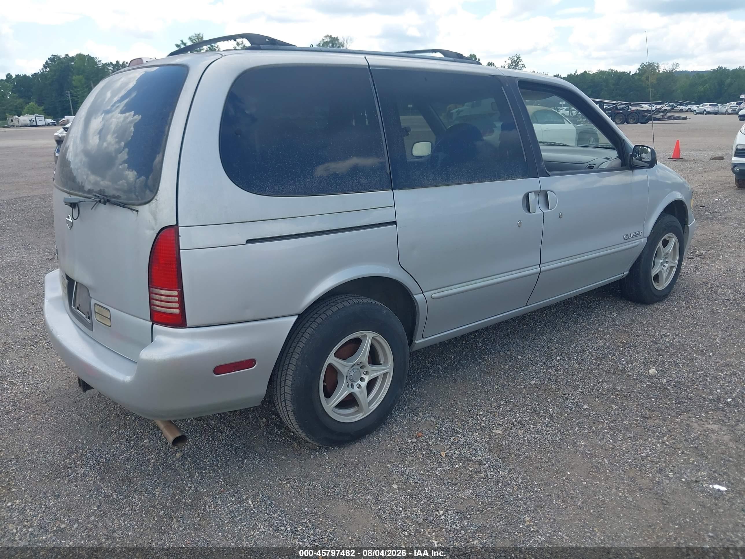 1998 Nissan Quest Gxe/xe Silver vin: 4N2ZN1118WD822033