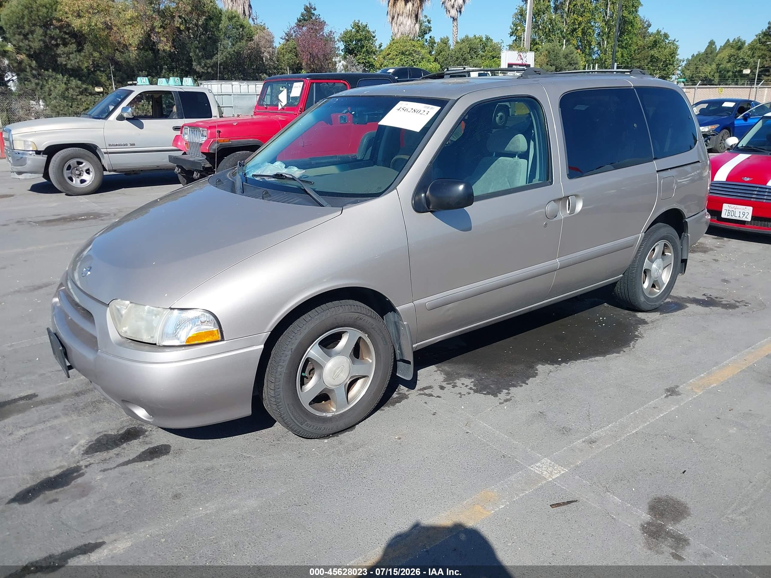 2001 Nissan Quest Gxe Brown vin: 4N2ZN15T01D819857