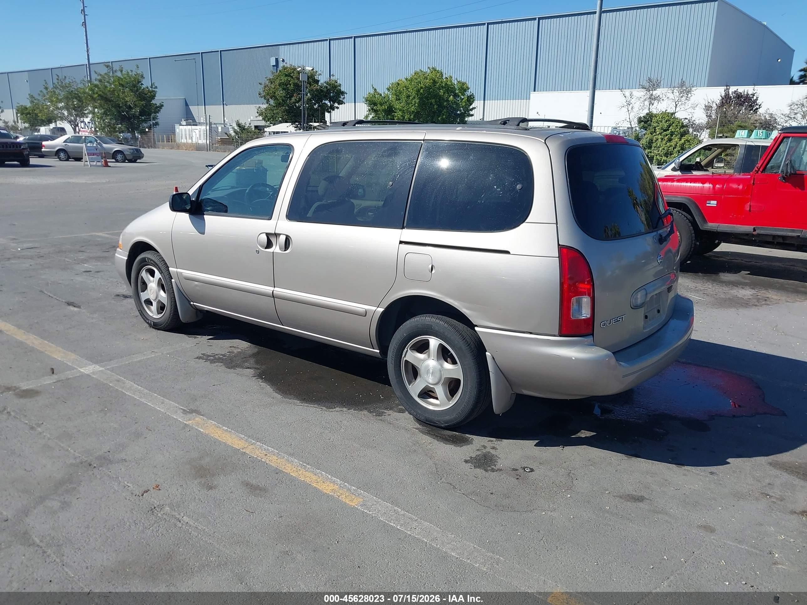 2001 Nissan Quest Gxe Brown vin: 4N2ZN15T01D819857