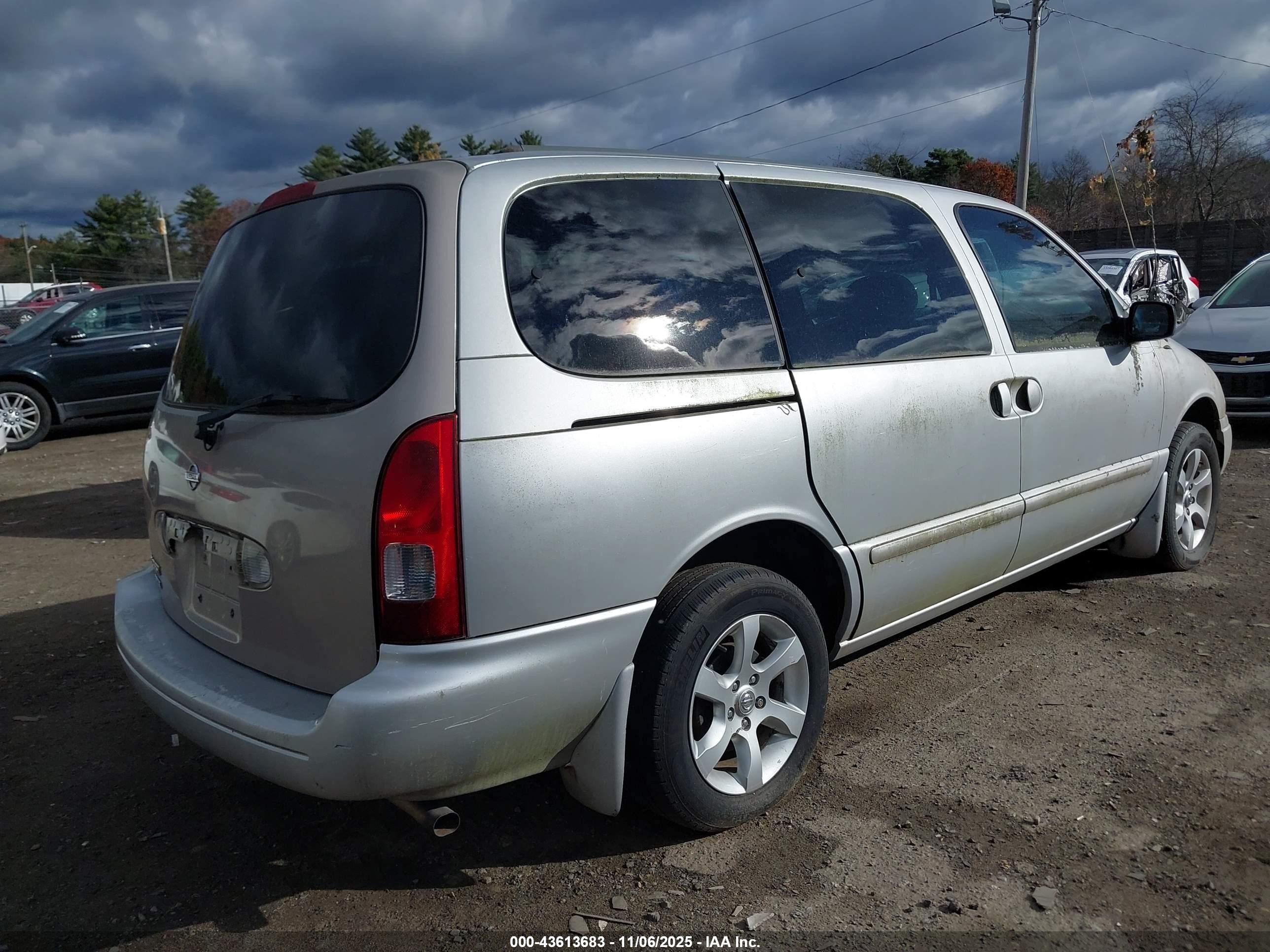 2002 Nissan Quest Gxe Gray vin: 4N2ZN15T12D820193