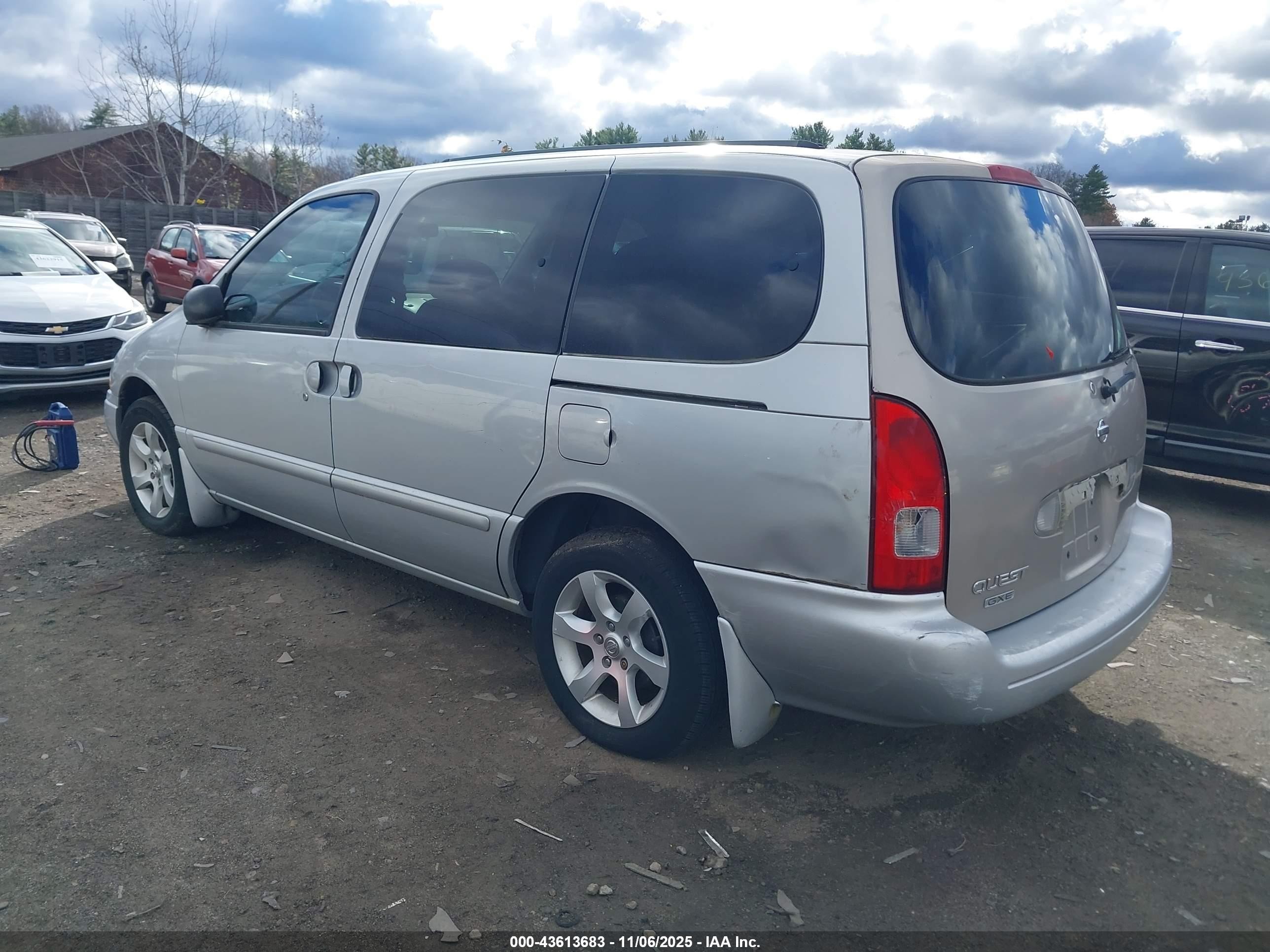2002 Nissan Quest Gxe Gray vin: 4N2ZN15T12D820193
