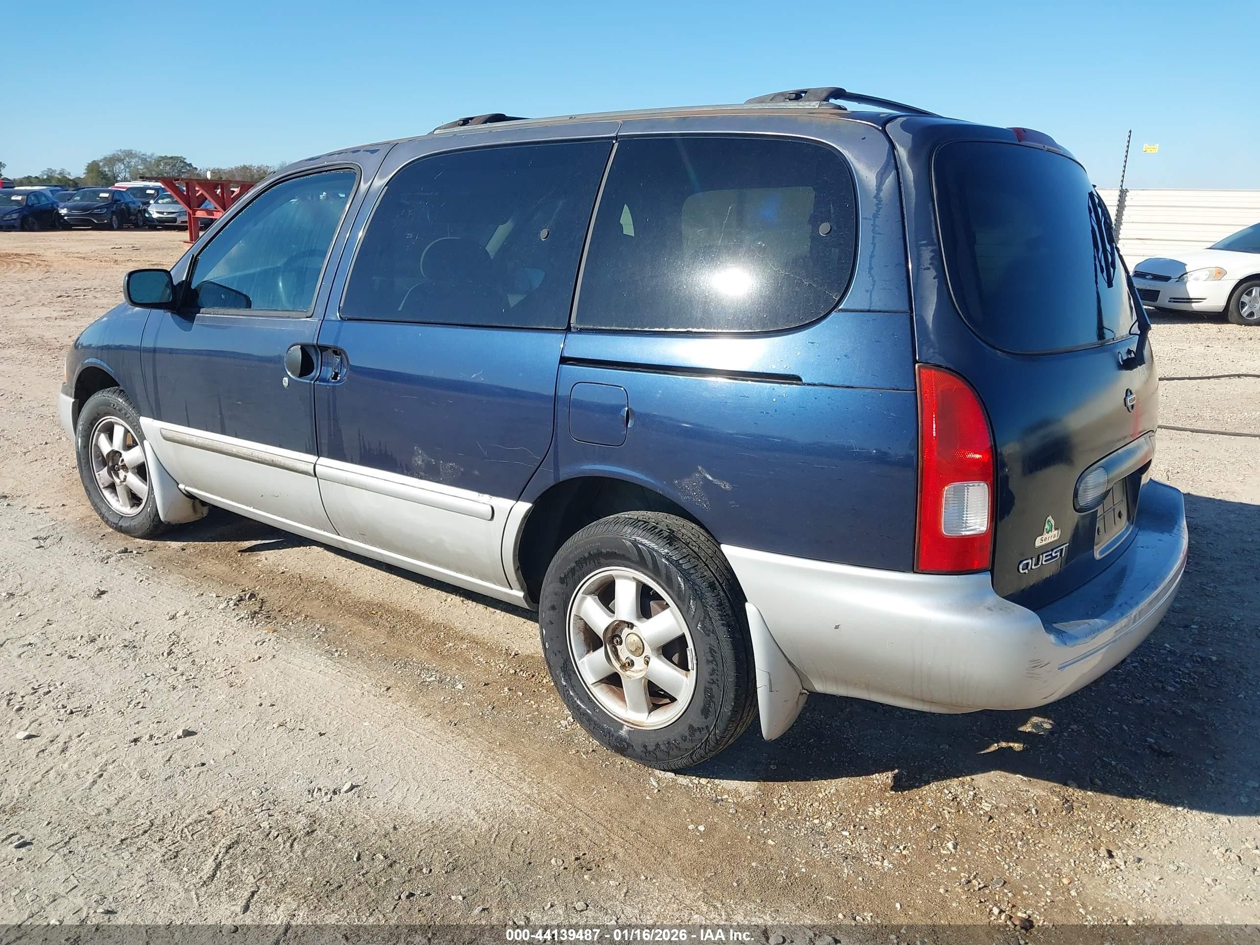 2002 Nissan Quest Gxe Blue vin: 4N2ZN15T32D809924