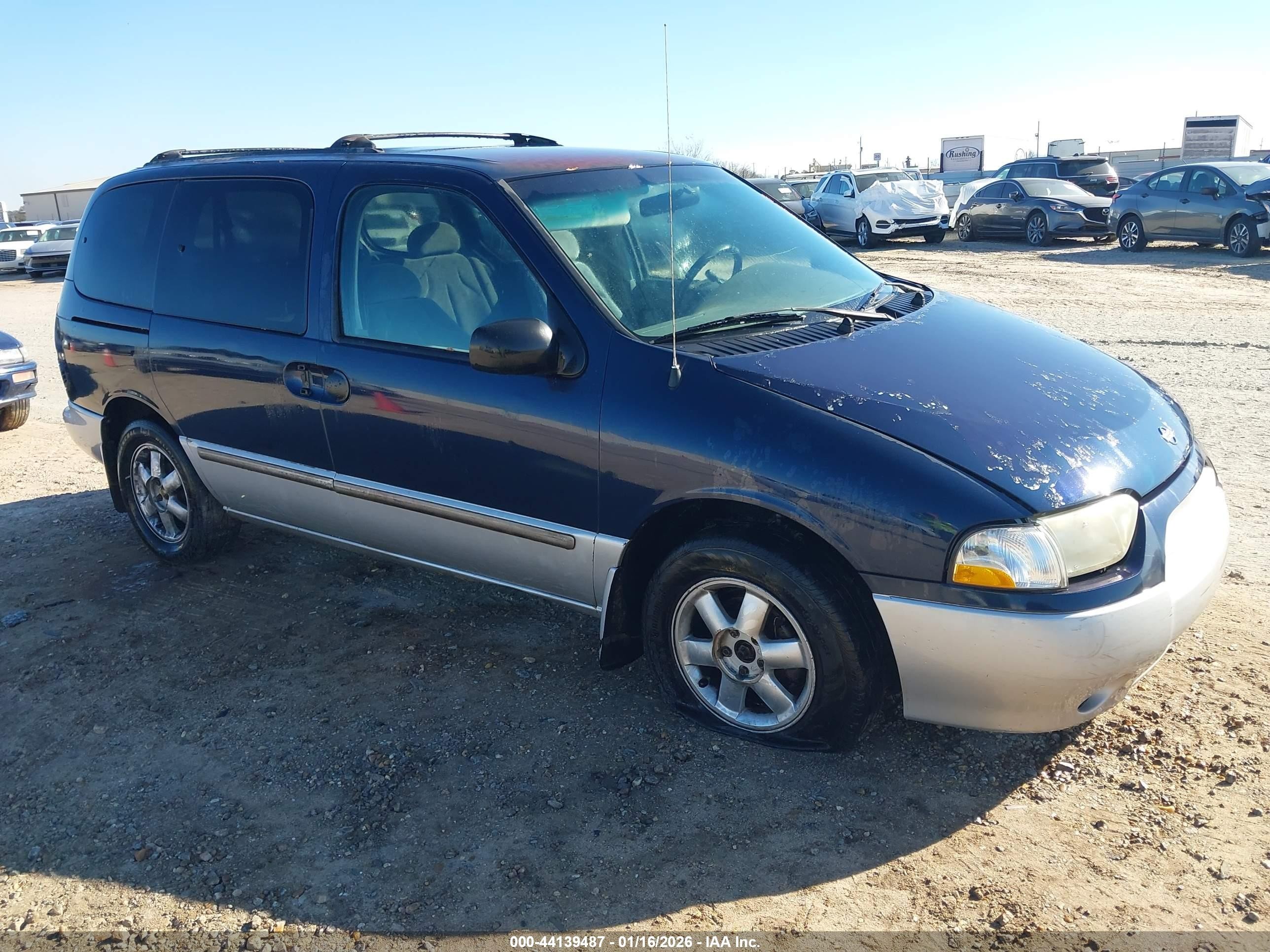 2002 Nissan Quest Gxe Blue vin: 4N2ZN15T32D809924