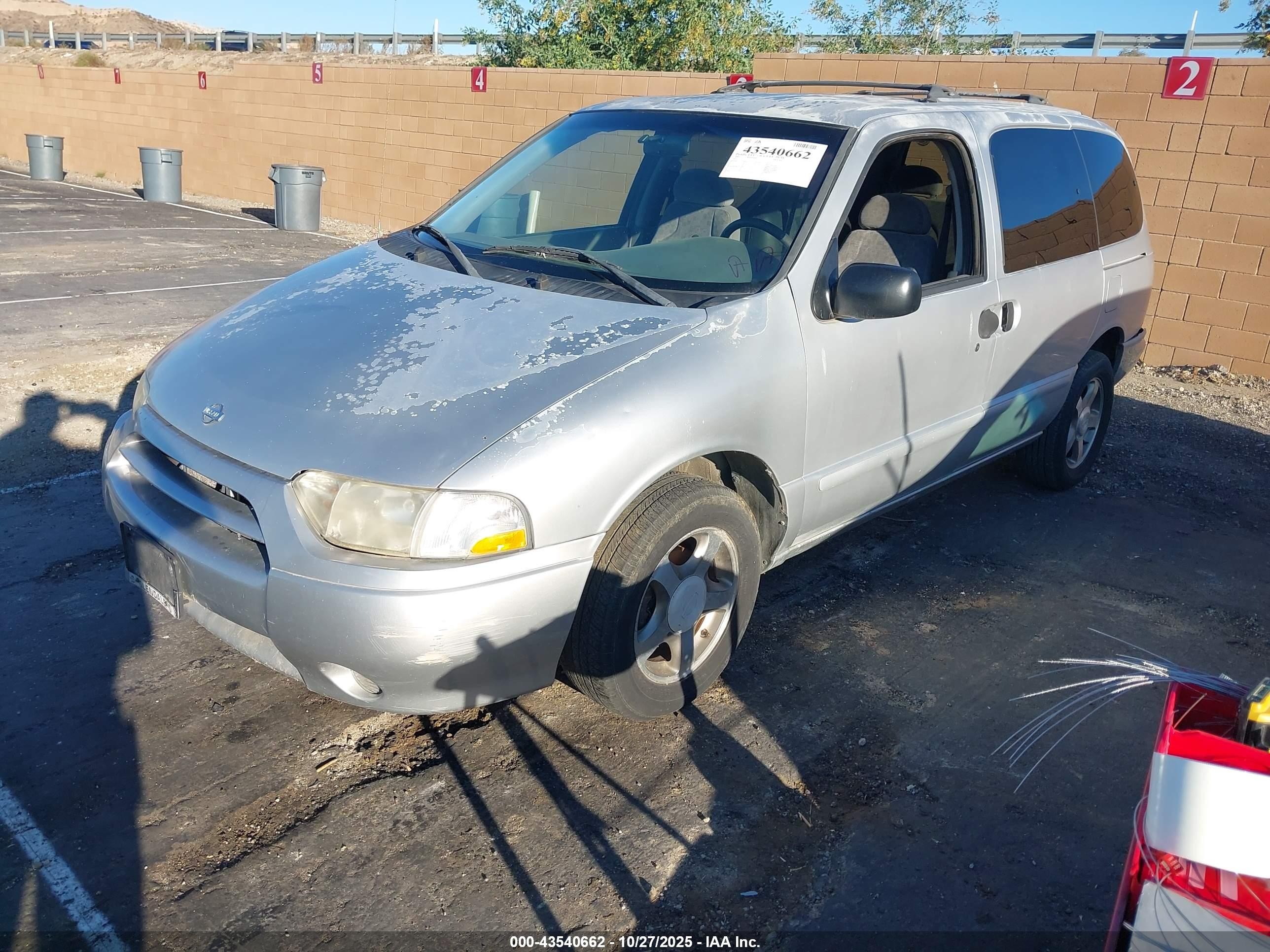 2001 Nissan Quest Gxe Silver vin: 4N2ZN15T41D820008
