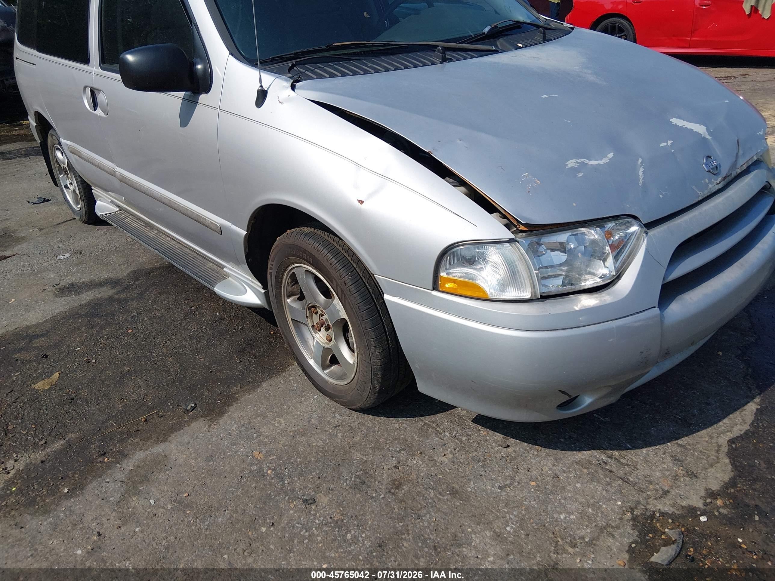2001 Nissan Quest Gxe Серебряный vin: 4N2ZN15T51D814069