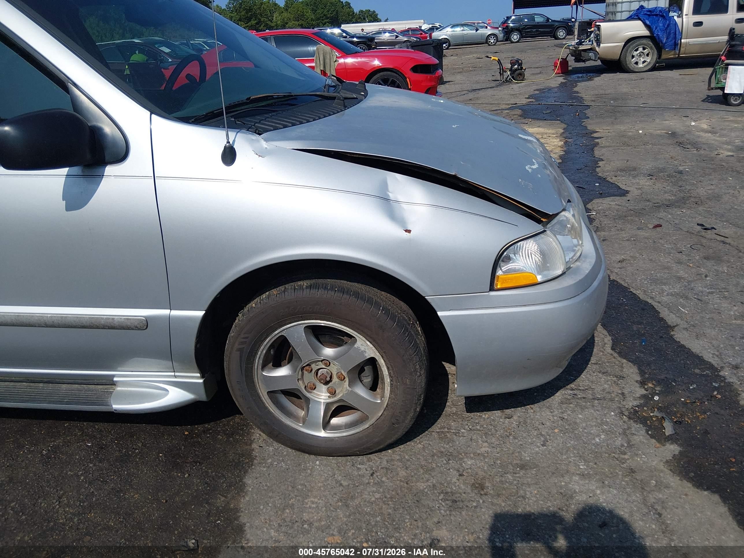 2001 Nissan Quest Gxe Серебряный vin: 4N2ZN15T51D814069