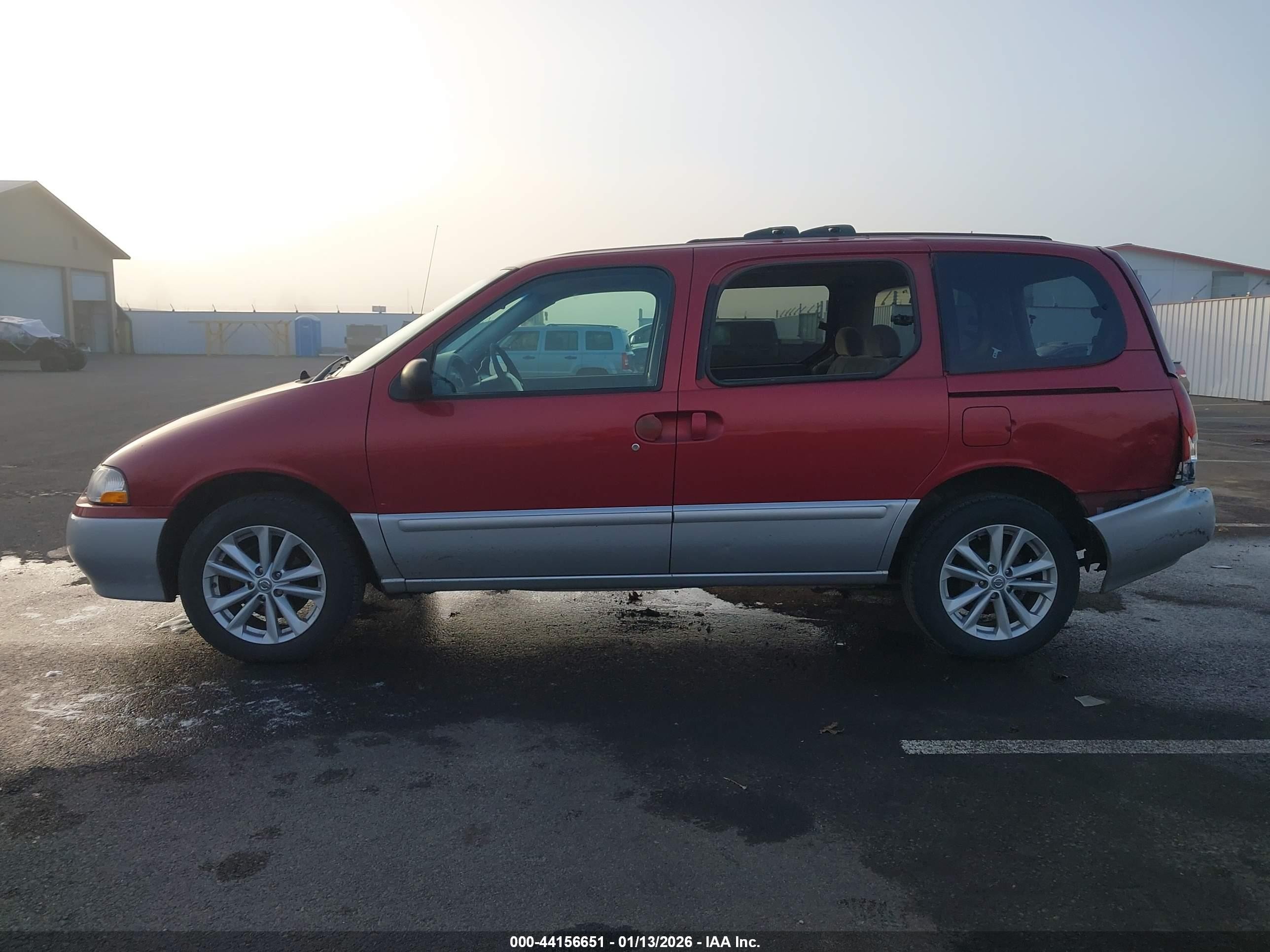 2002 Nissan Quest Gxe Красный vin: 4N2ZN15T52D811738