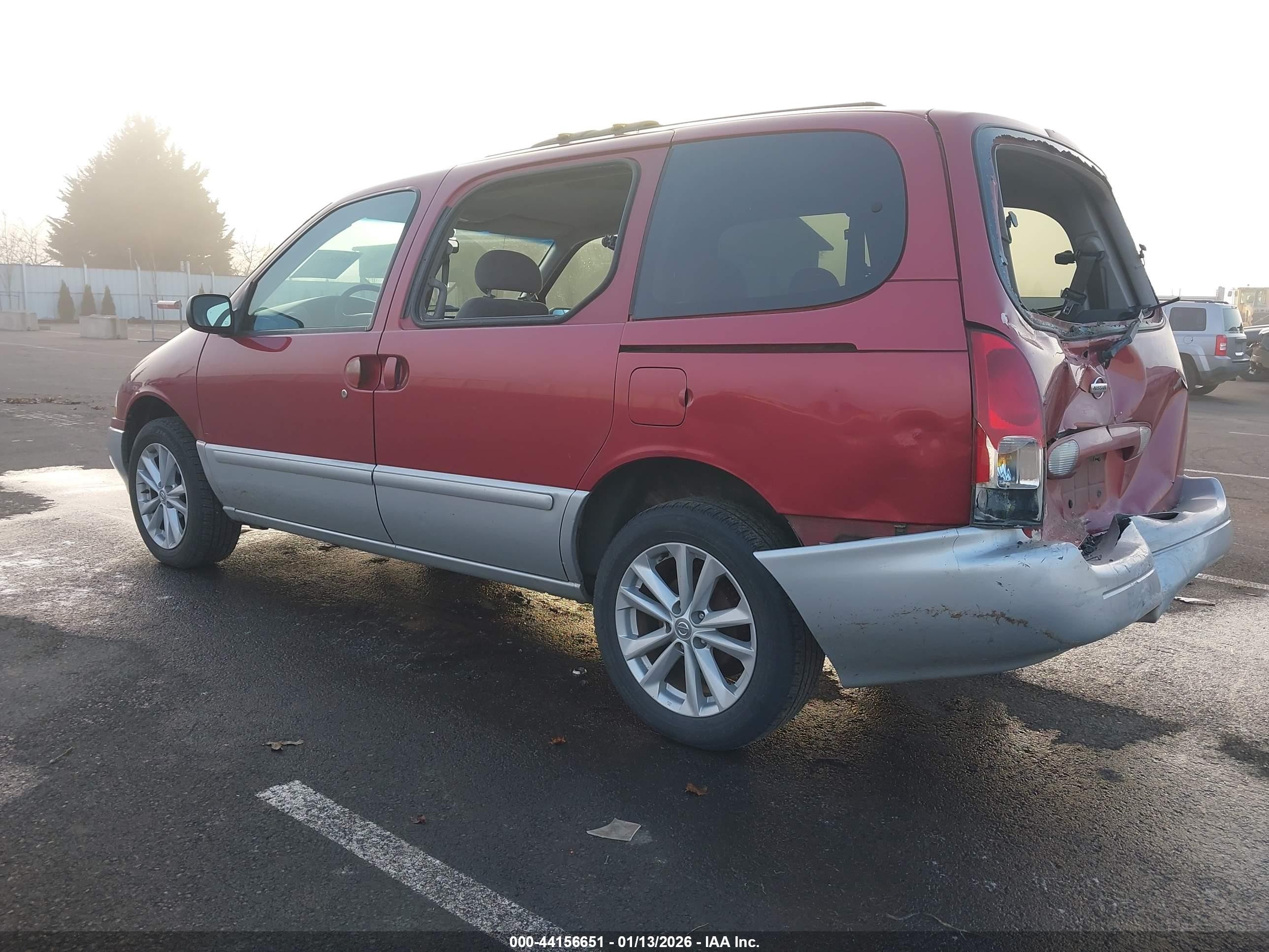 2002 Nissan Quest Gxe Красный vin: 4N2ZN15T52D811738