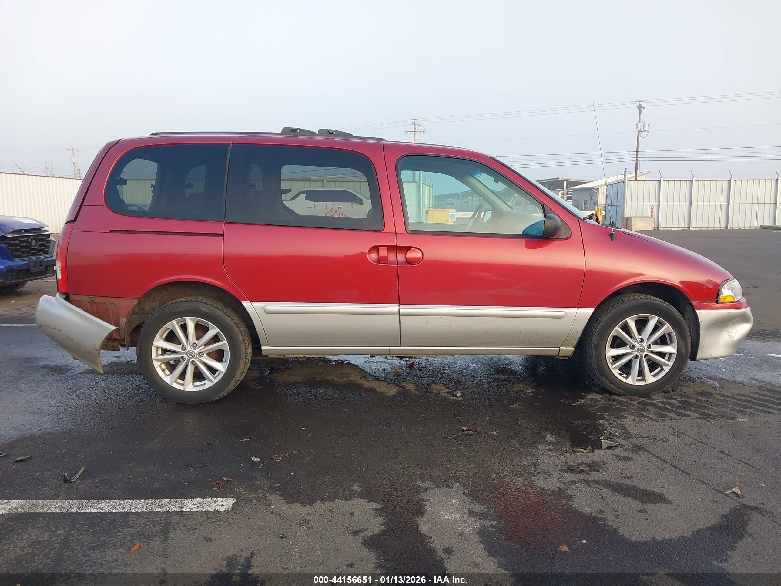 2002 Nissan Quest Gxe Красный vin: 4N2ZN15T52D811738