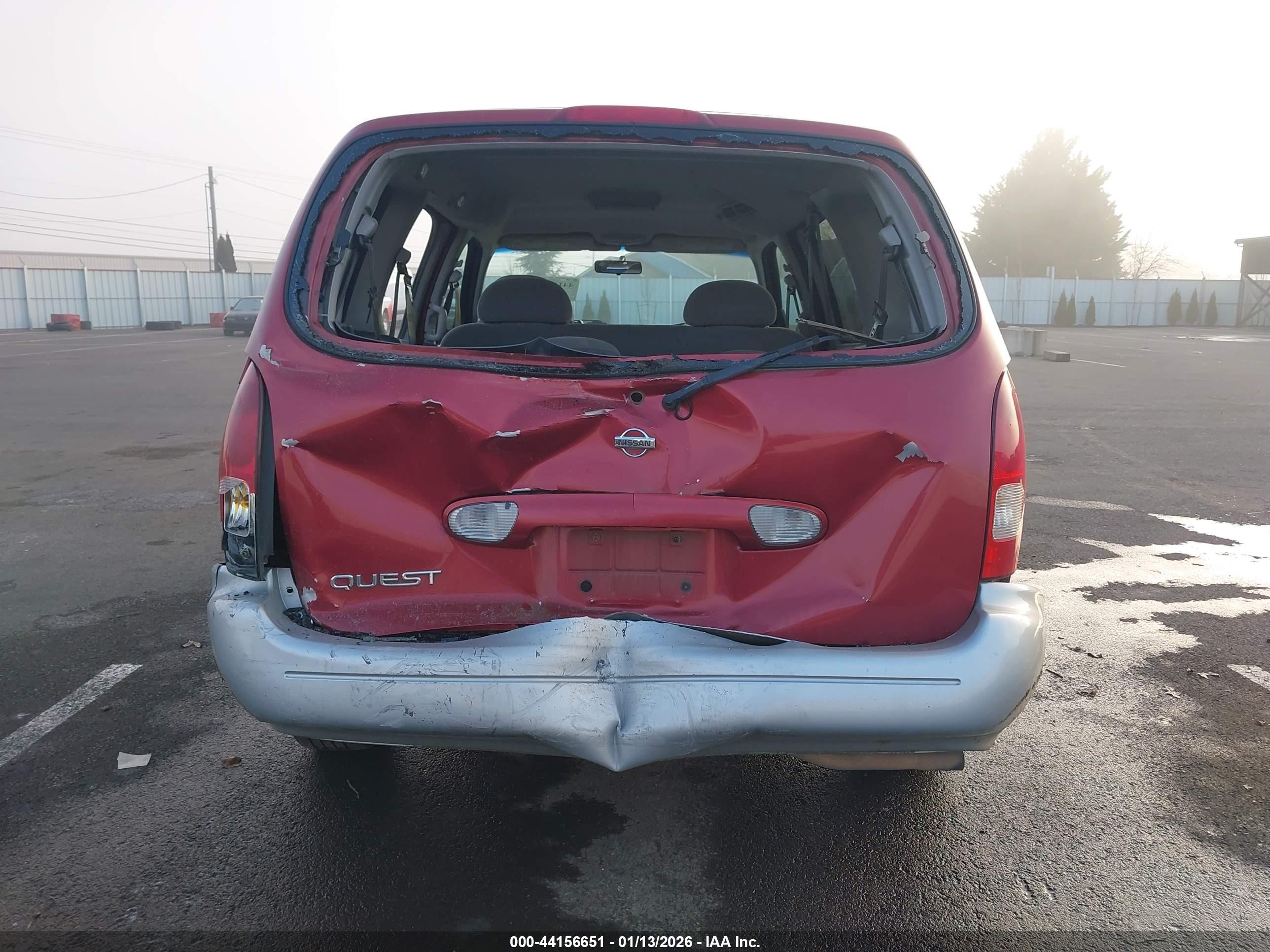 2002 Nissan Quest Gxe Красный vin: 4N2ZN15T52D811738