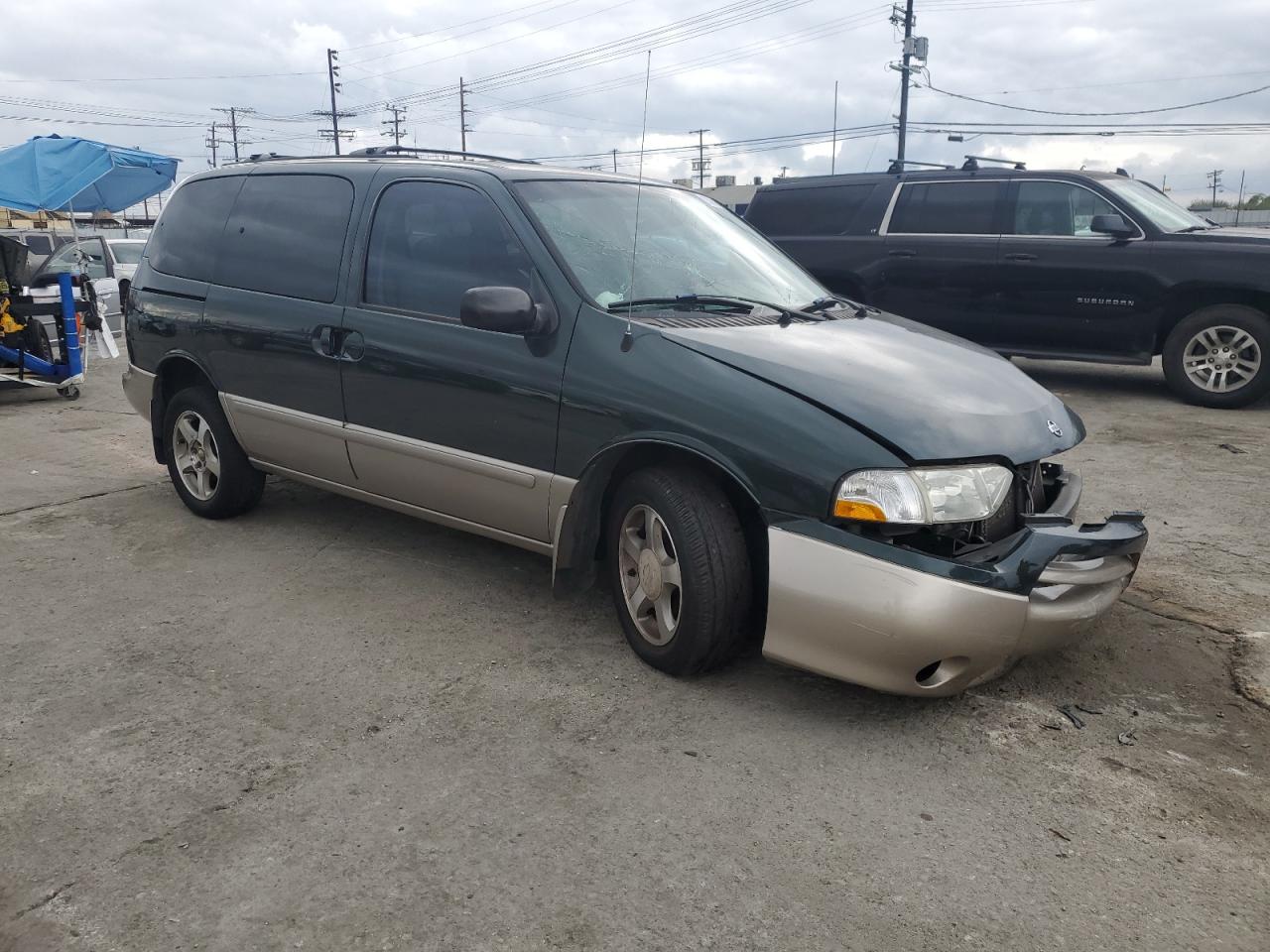 2001 Nissan Quest Gxe Green vin: 4N2ZN15TX1D815315