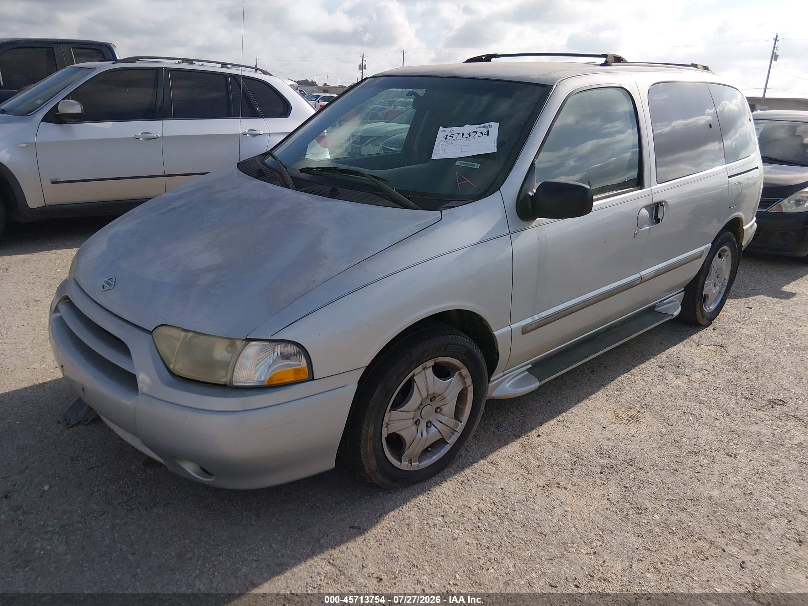 2002 Nissan Quest Gxe Silver vin: 4N2ZN15TX2D818880