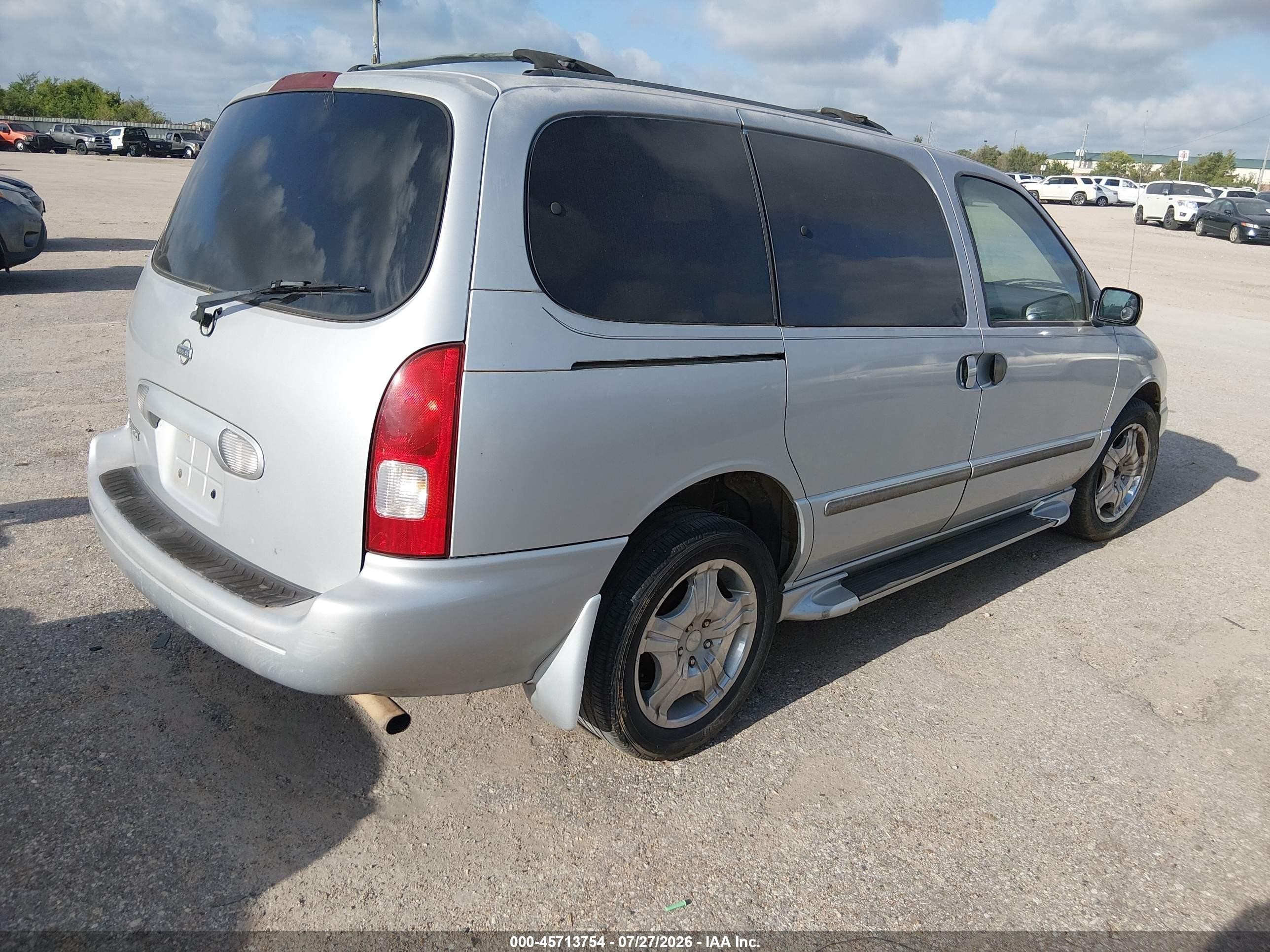 2002 Nissan Quest Gxe Silver vin: 4N2ZN15TX2D818880