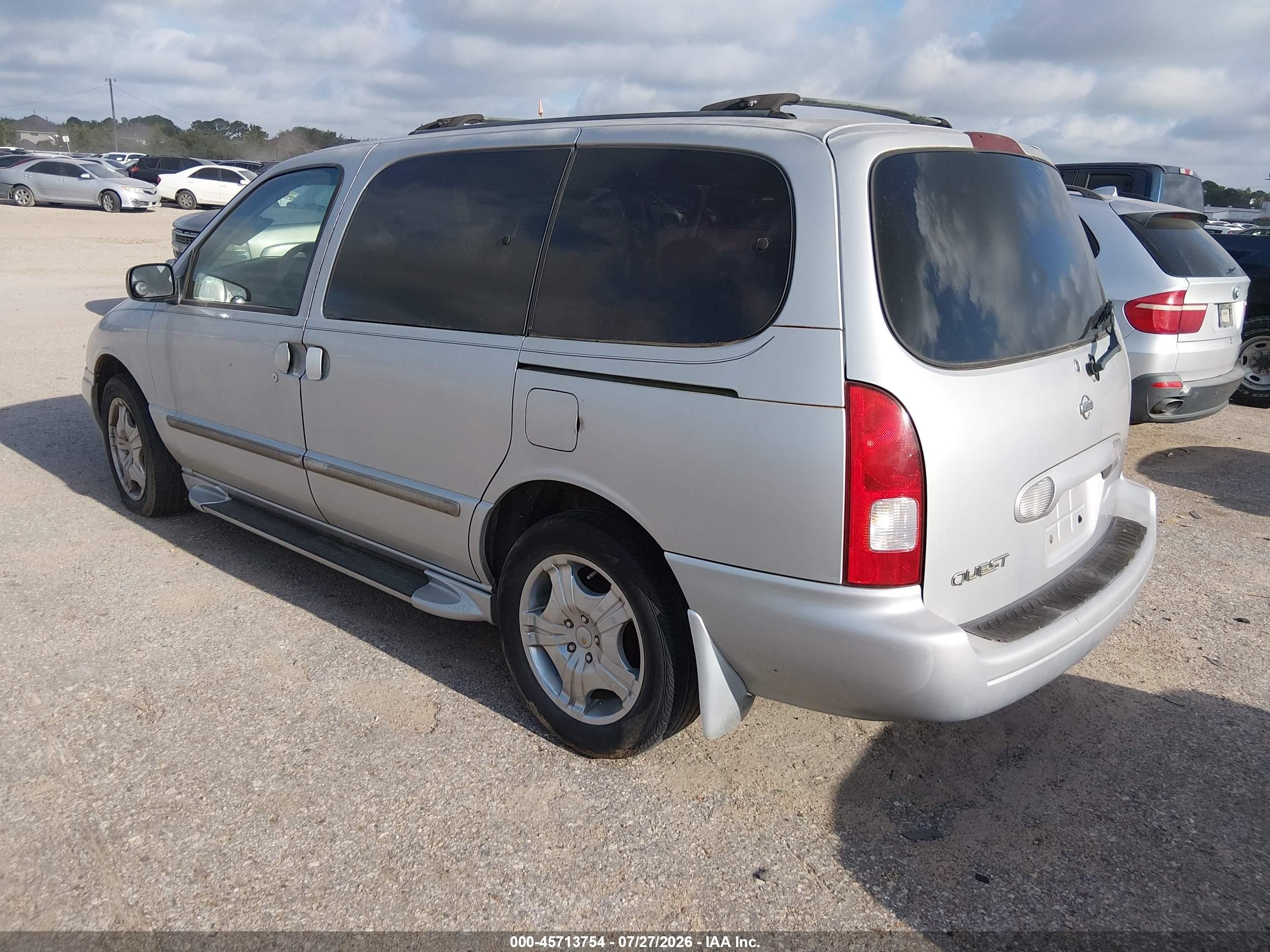 2002 Nissan Quest Gxe Silver vin: 4N2ZN15TX2D818880