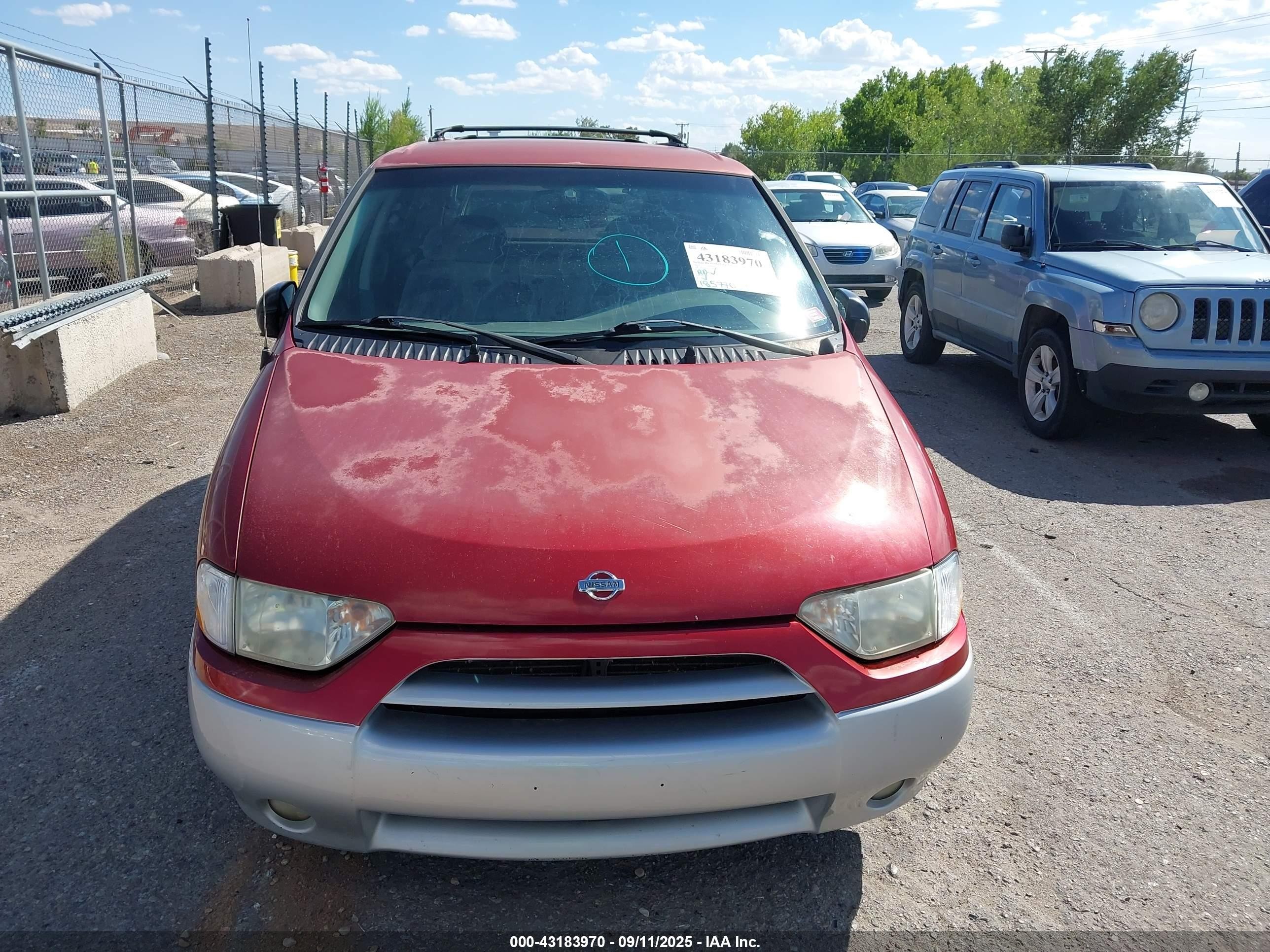 2001 Nissan Quest Se Red vin: 4N2ZN16T21D829000