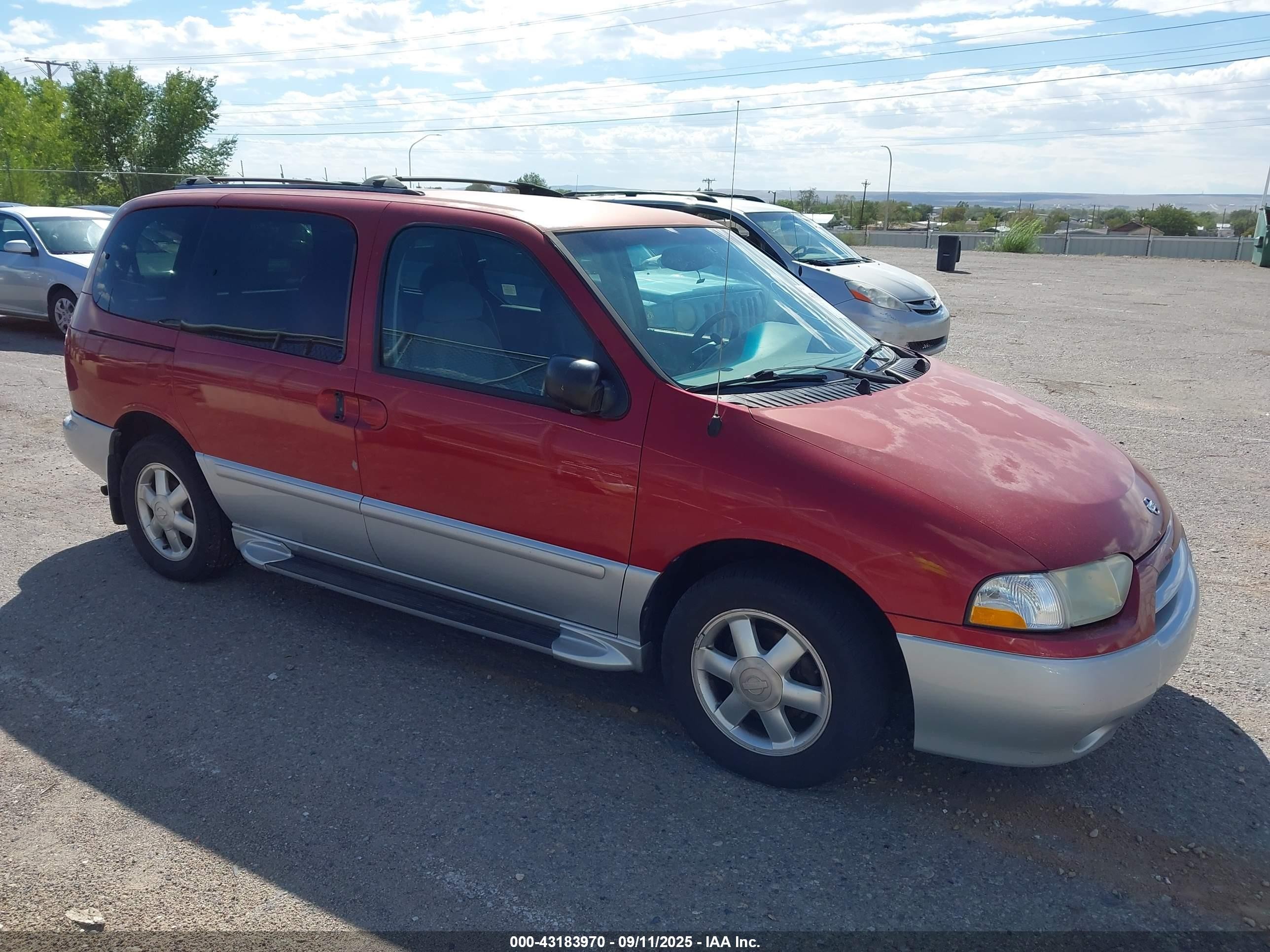 2001 Nissan Quest Se Red vin: 4N2ZN16T21D829000