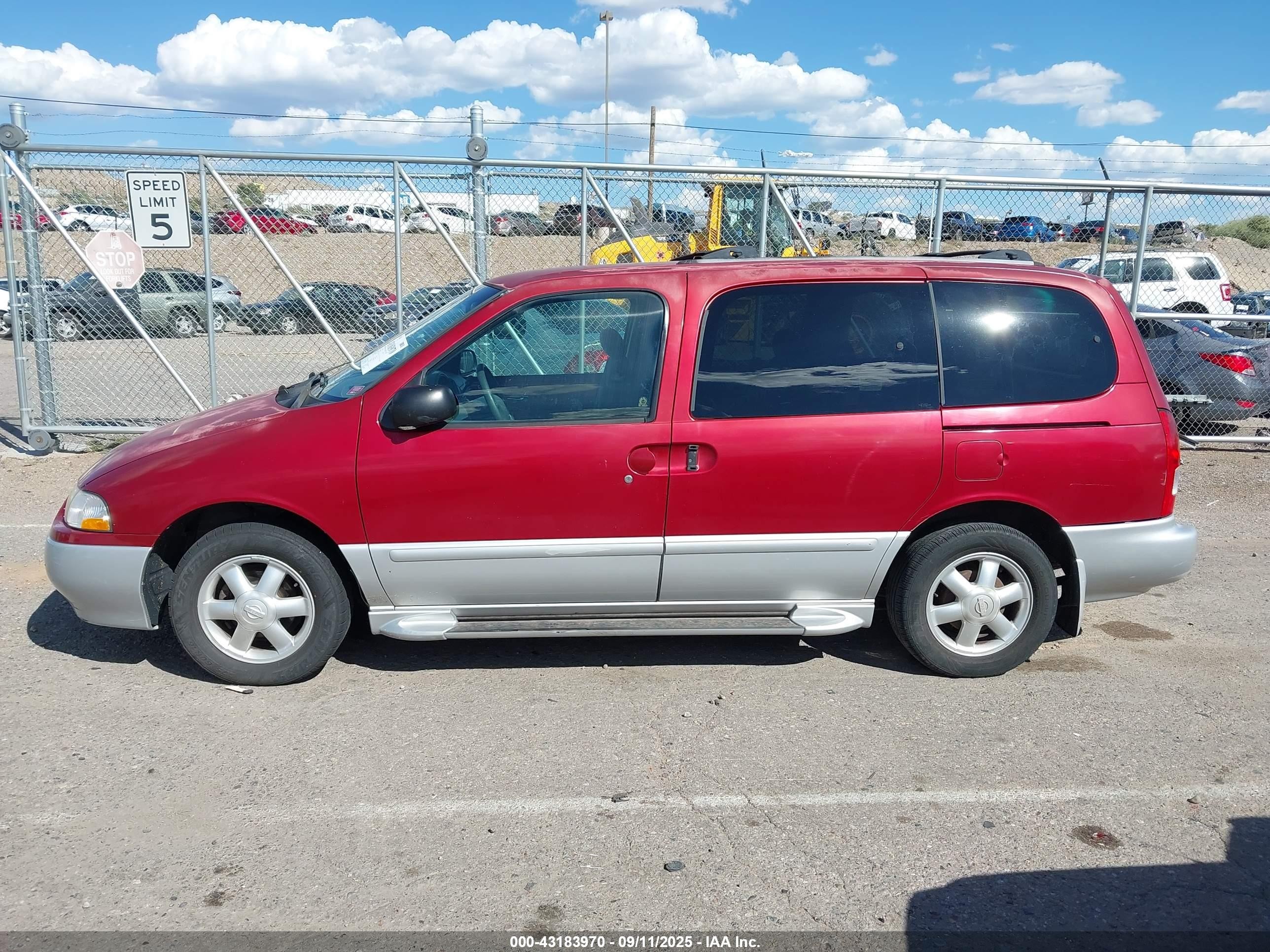 2001 Nissan Quest Se Red vin: 4N2ZN16T21D829000
