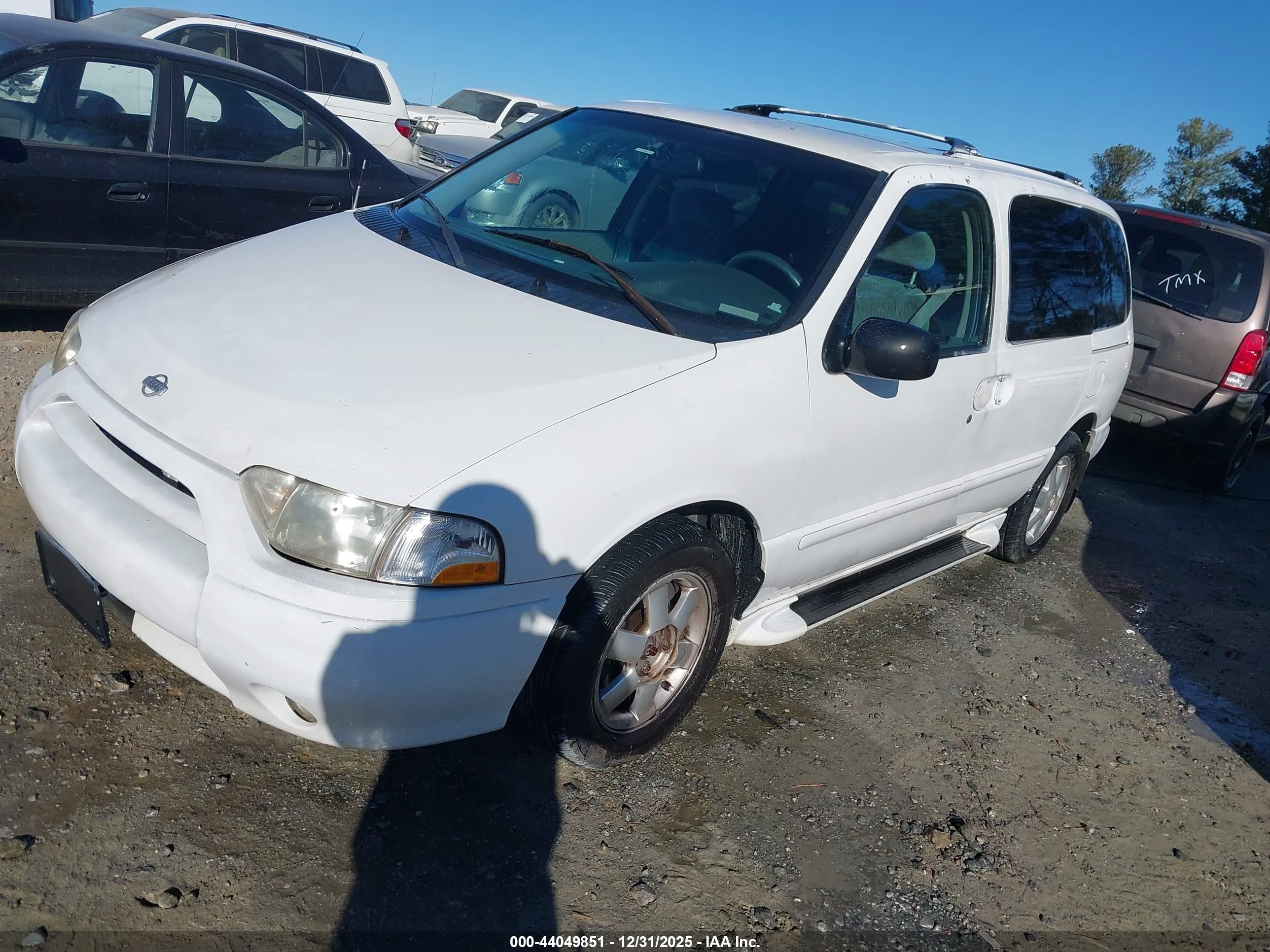 2001 Nissan Quest Se White vin: 4N2ZN16T81D813528