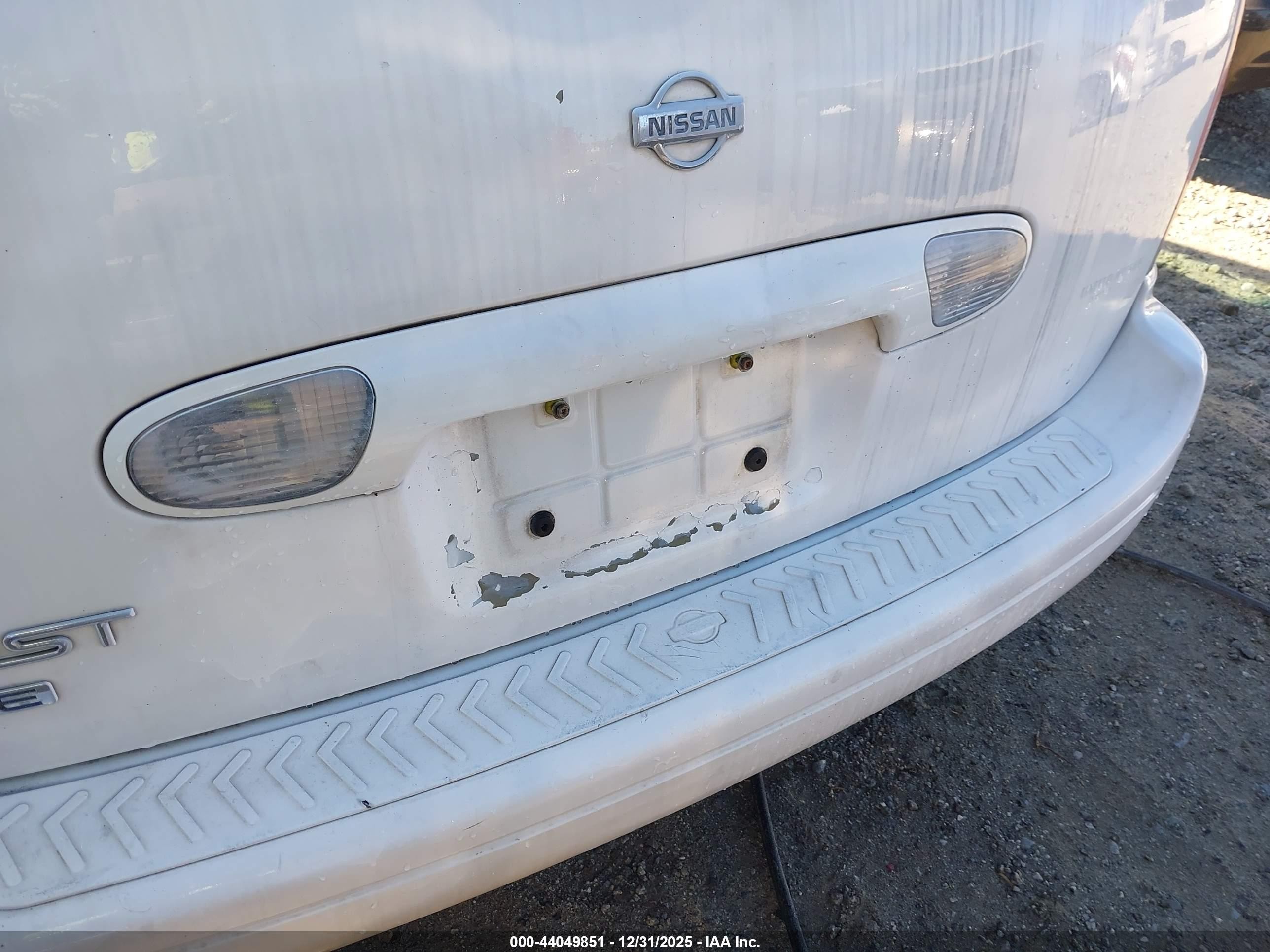 2001 Nissan Quest Se White vin: 4N2ZN16T81D813528