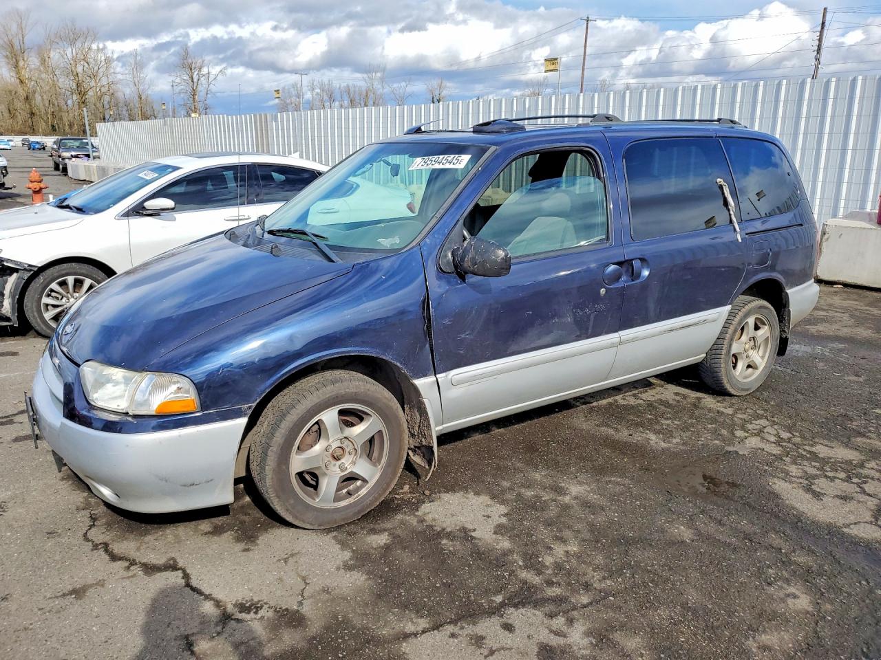 2002 Nissan Quest Se Blue vin: 4N2ZN16T92D815936
