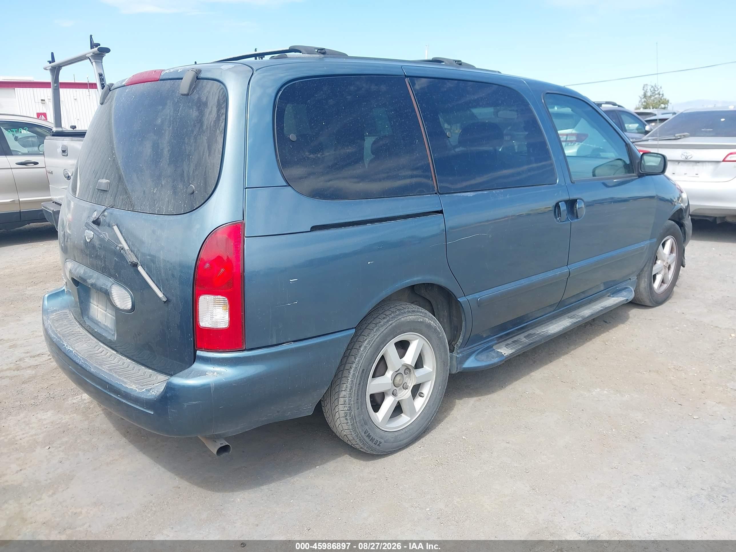 2001 Nissan Quest Gle Blue vin: 4N2ZN17T01D824490
