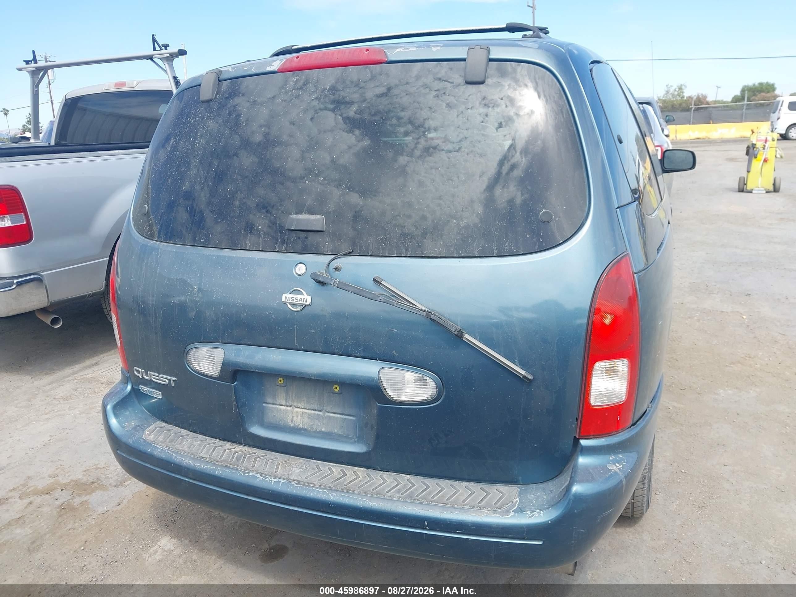 2001 Nissan Quest Gle Blue vin: 4N2ZN17T01D824490