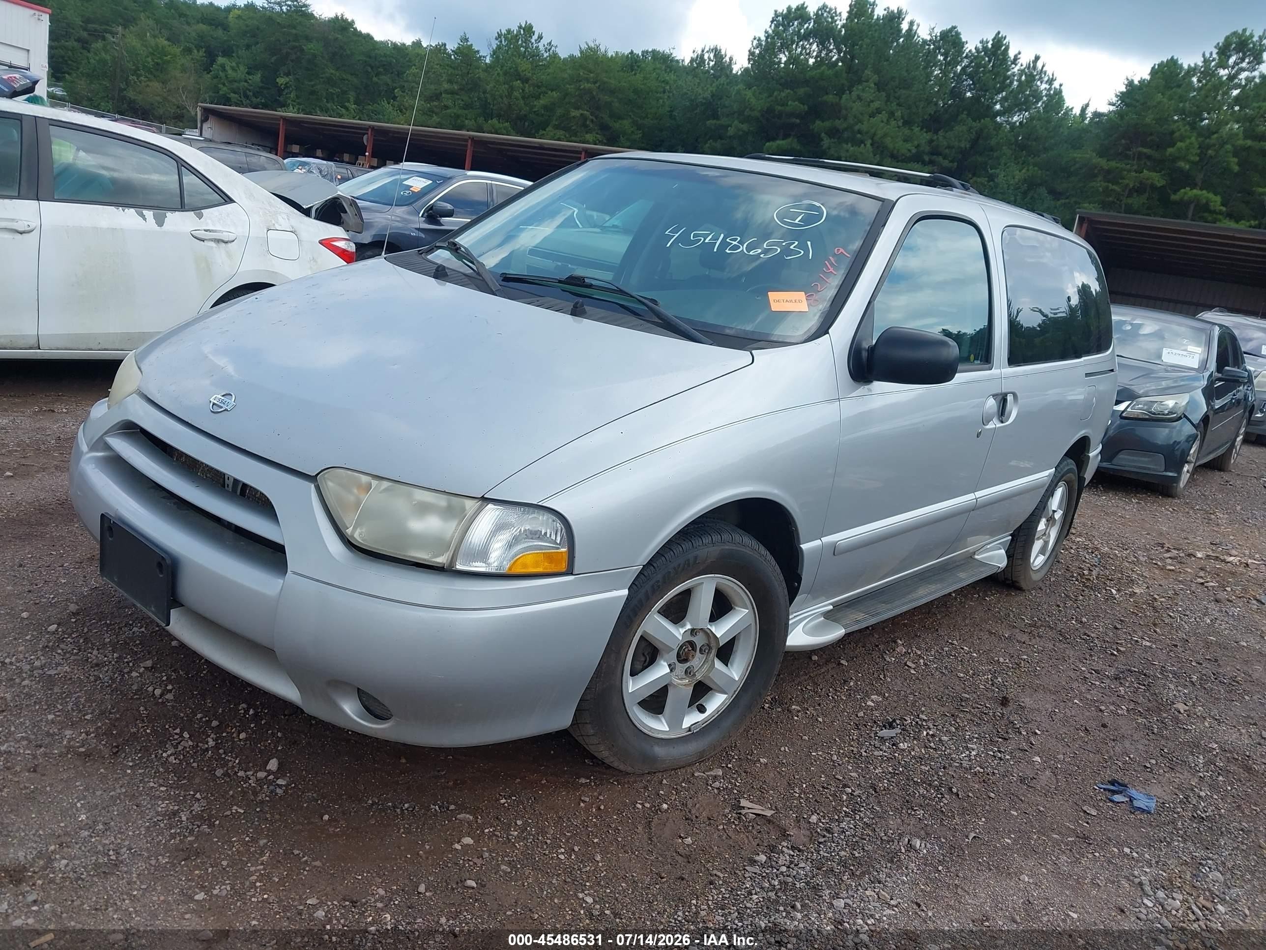 2001 Nissan Quest Gle Silver vin: 4N2ZN17T11D821419