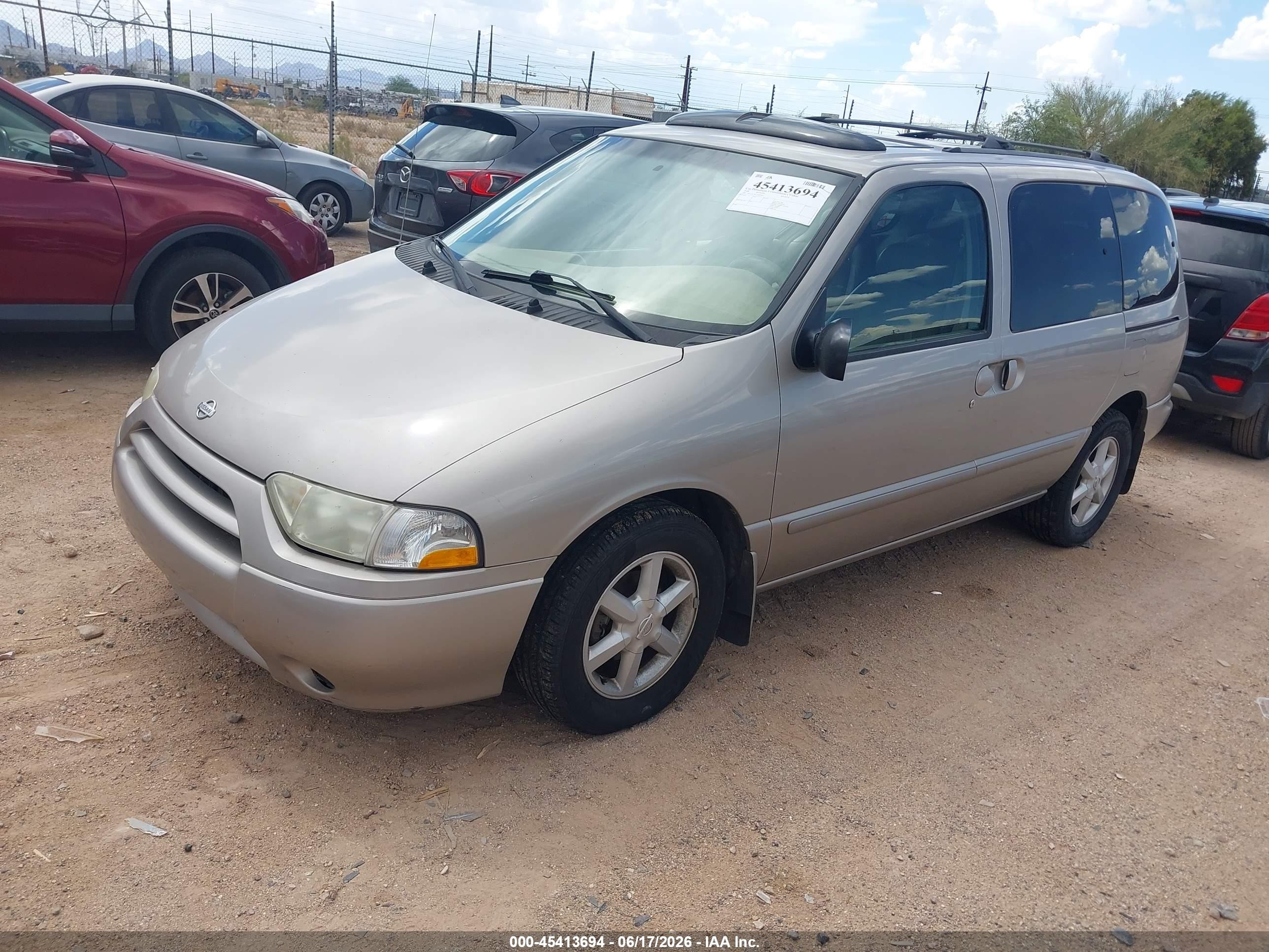 2001 Nissan Quest Gle Champagne vin: 4N2ZN17T21D829903