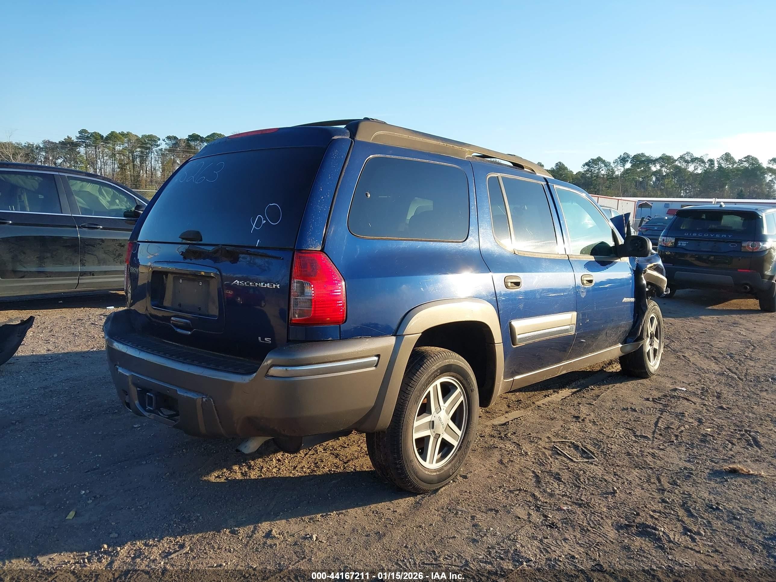 2003 Isuzu Ascender S Blue vin: 4NUES16S732100298