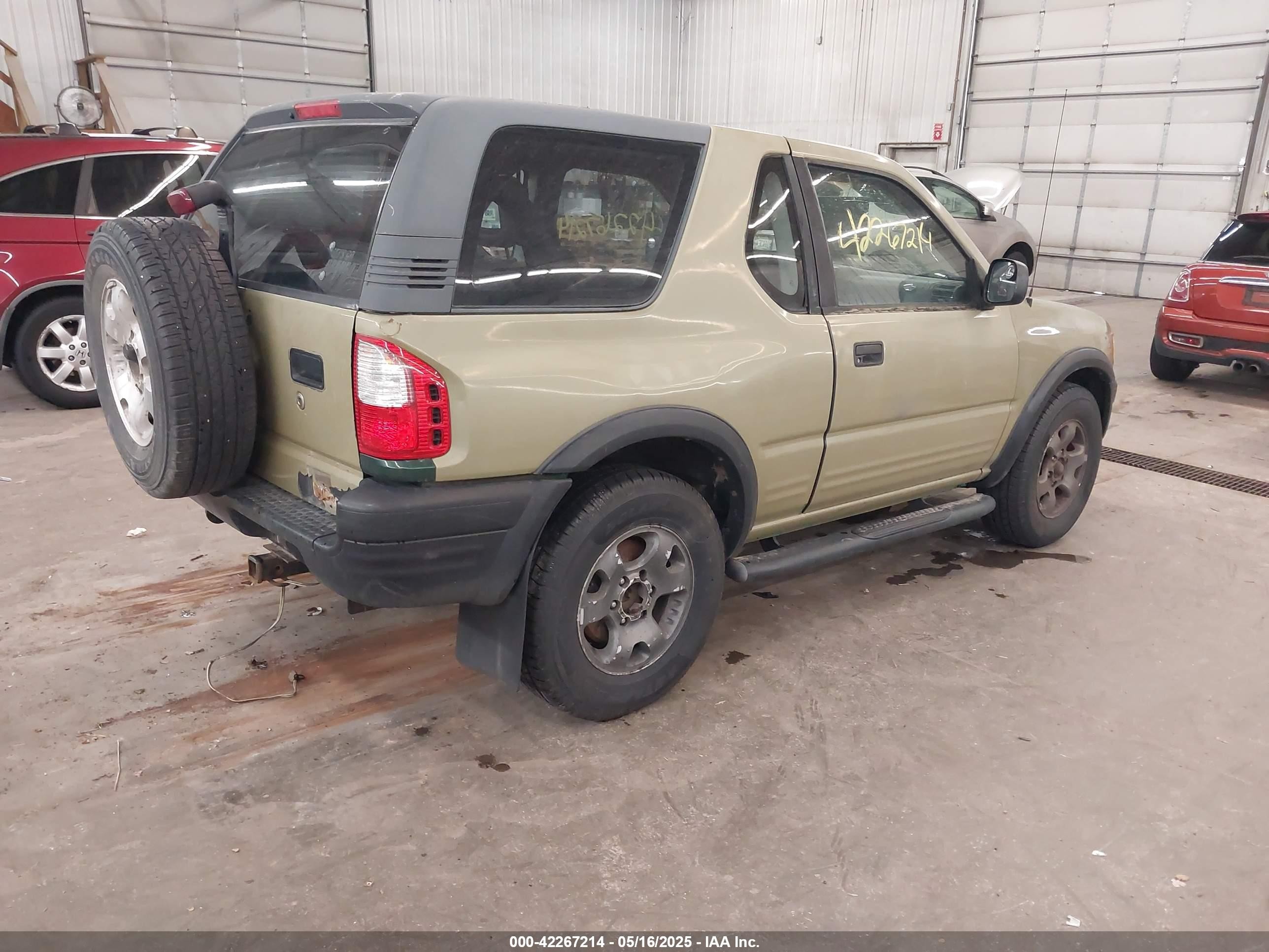 1999 Isuzu Amigo S 3.2l V6 Hard Top/s 3.2l V6 Soft Top Green vin: 4S2CK57W6X4316539