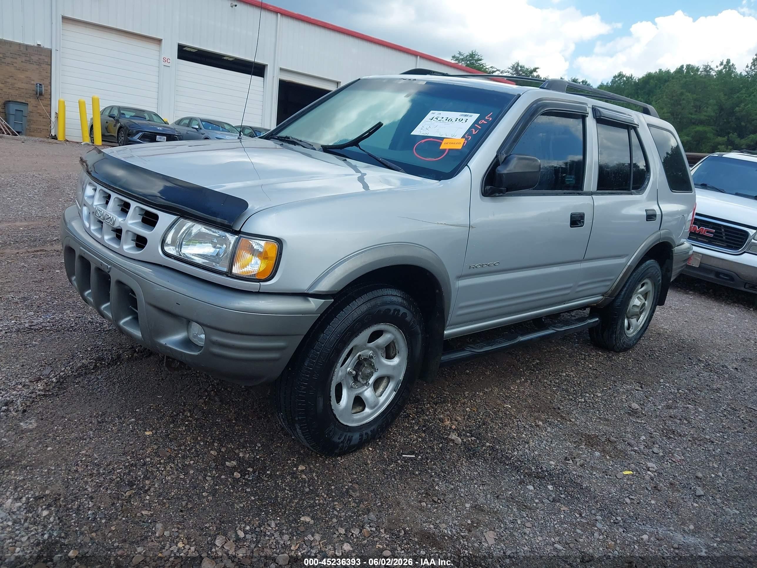 2001 Isuzu Rodeo S 2.2l Gray vin: 4S2CK58D914352195