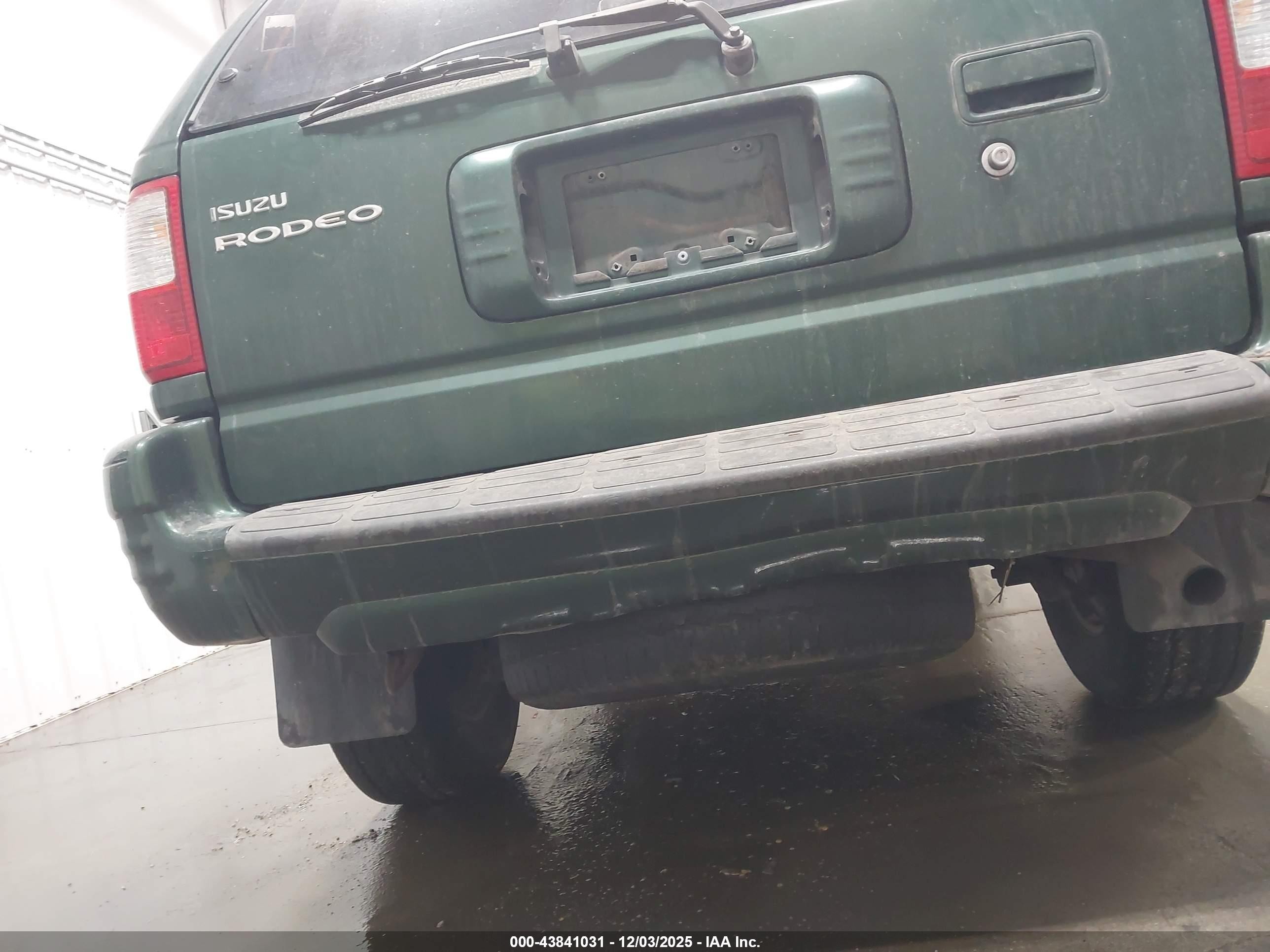 2001 Isuzu Rodeo Ls 3.2l V6/lse 3.2l V6/s 3.2l V6 Green vin: 4S2CK58W414326220
