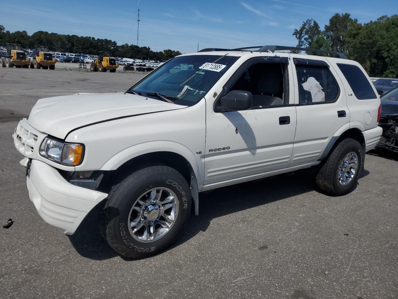 2001 Isuzu Rodeo S White vin: 4S2CK58W414347259