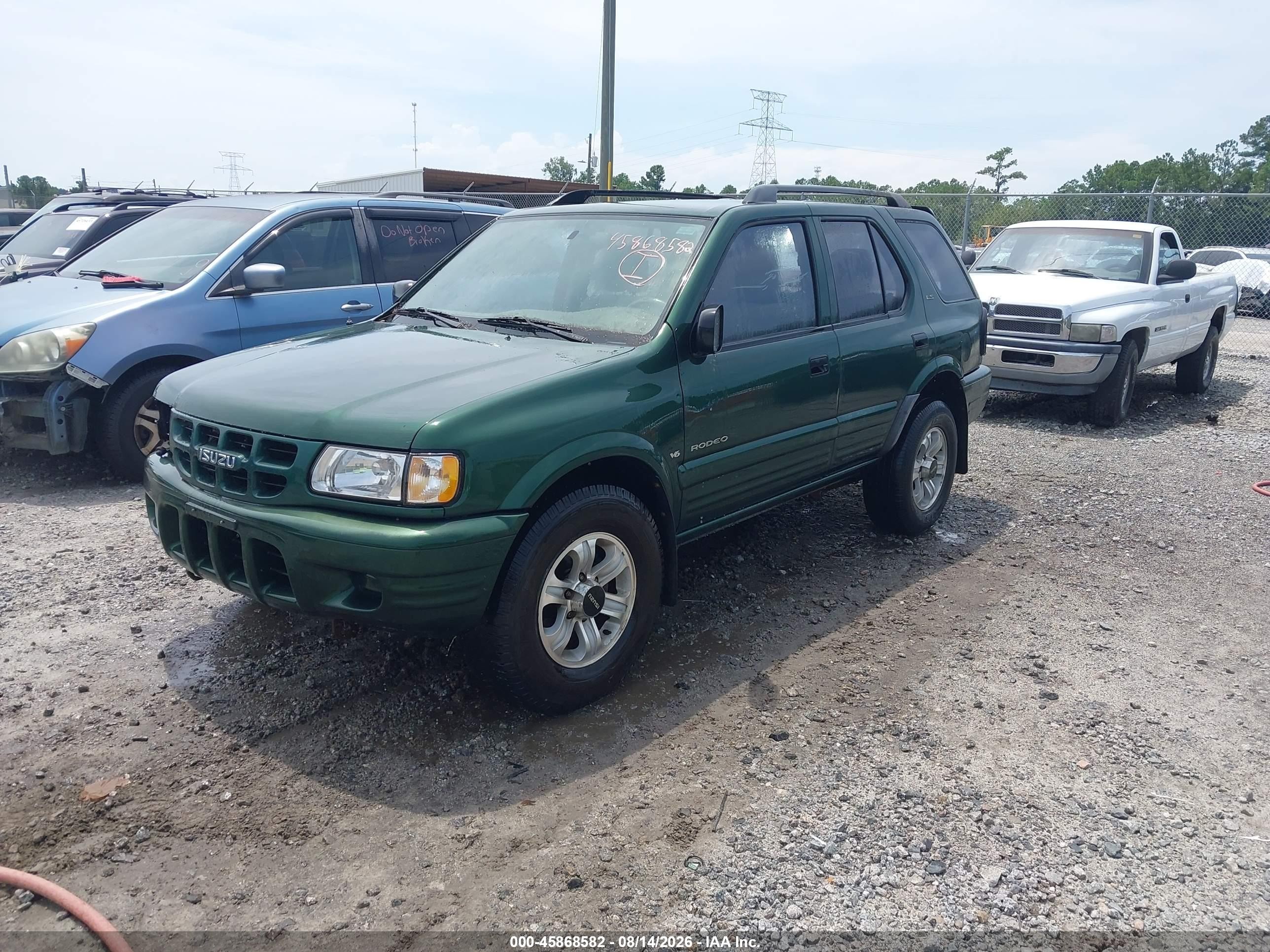 2000 Isuzu Rodeo Ls/lse/s 3.2l Green vin: 4S2CK58W4Y4334957