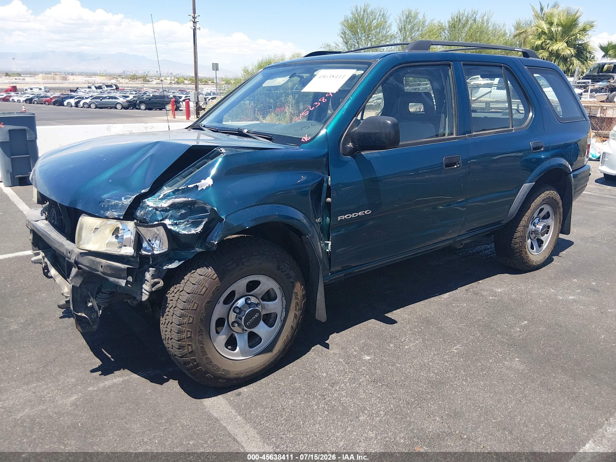 1998 Isuzu Rodeo Ls/s Turquoise vin: 4S2CK58W7W4359669