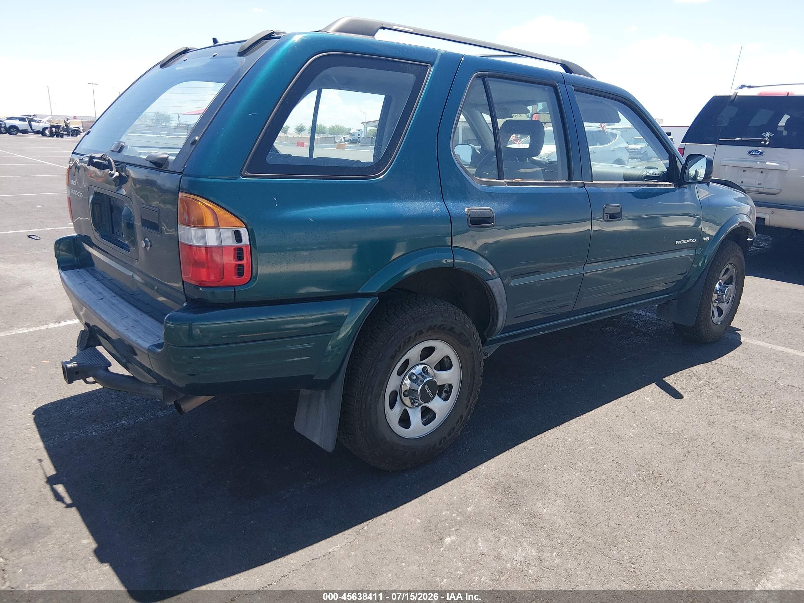 1998 Isuzu Rodeo Ls/s Turquoise vin: 4S2CK58W7W4359669